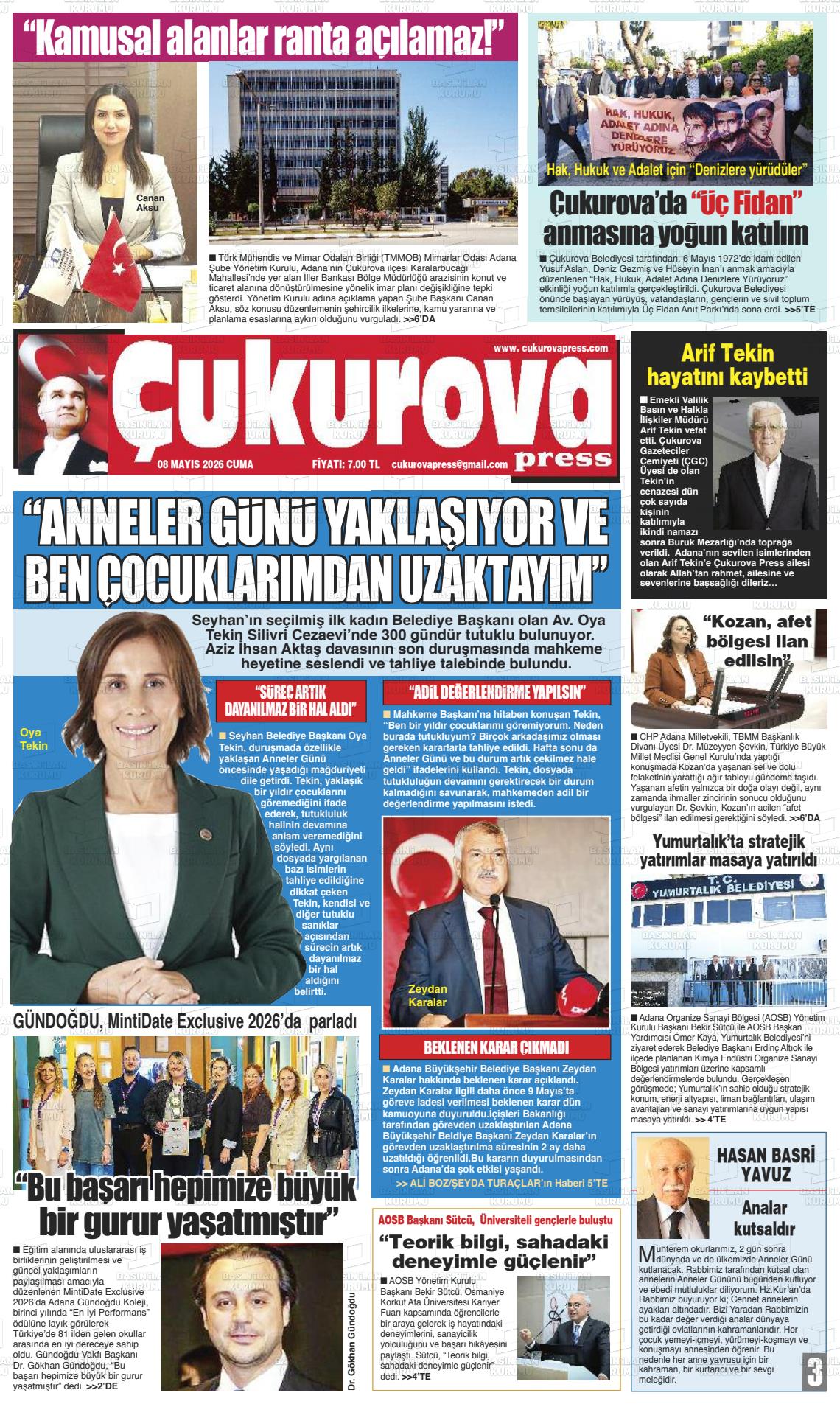 Adana Cukurovapress 08.05.2026