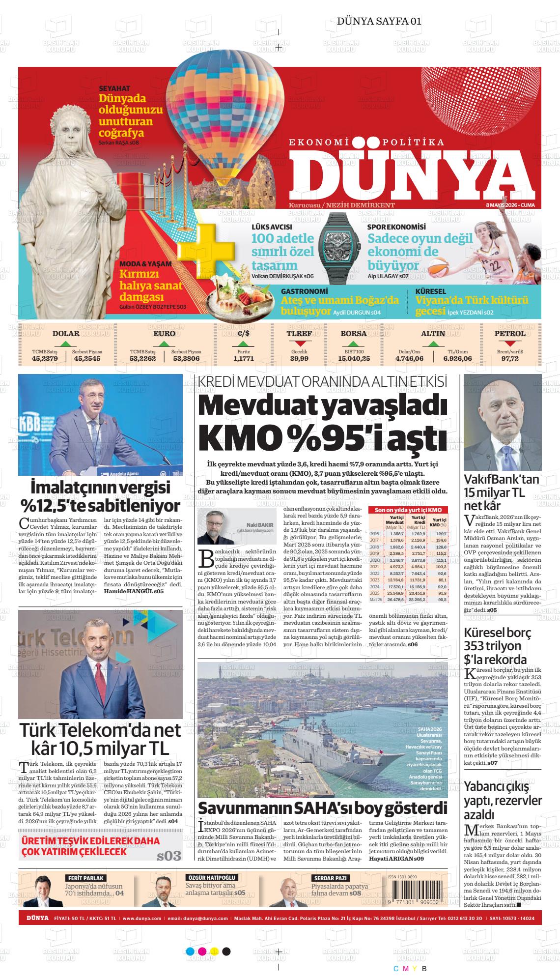 Dünya Gazetesi 08.05.2026
