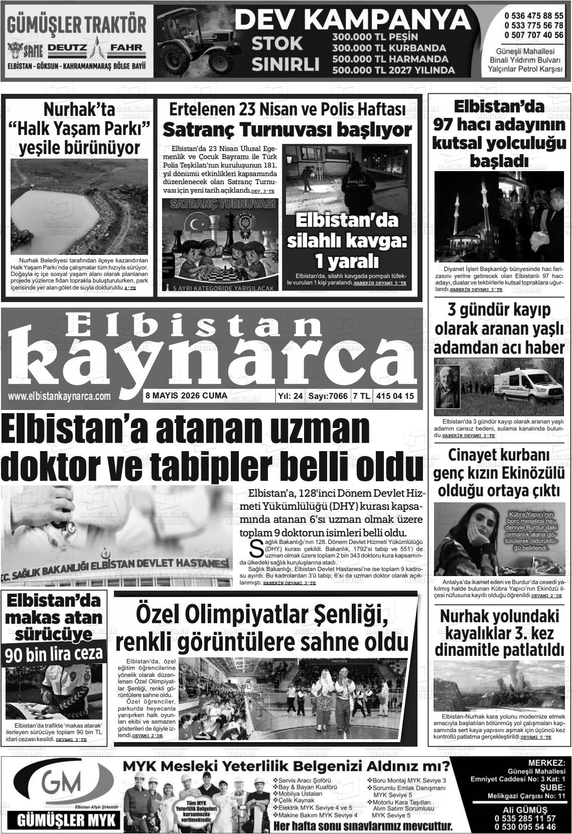 Kahramanmaras Elbistankaynarca 08.05.2026