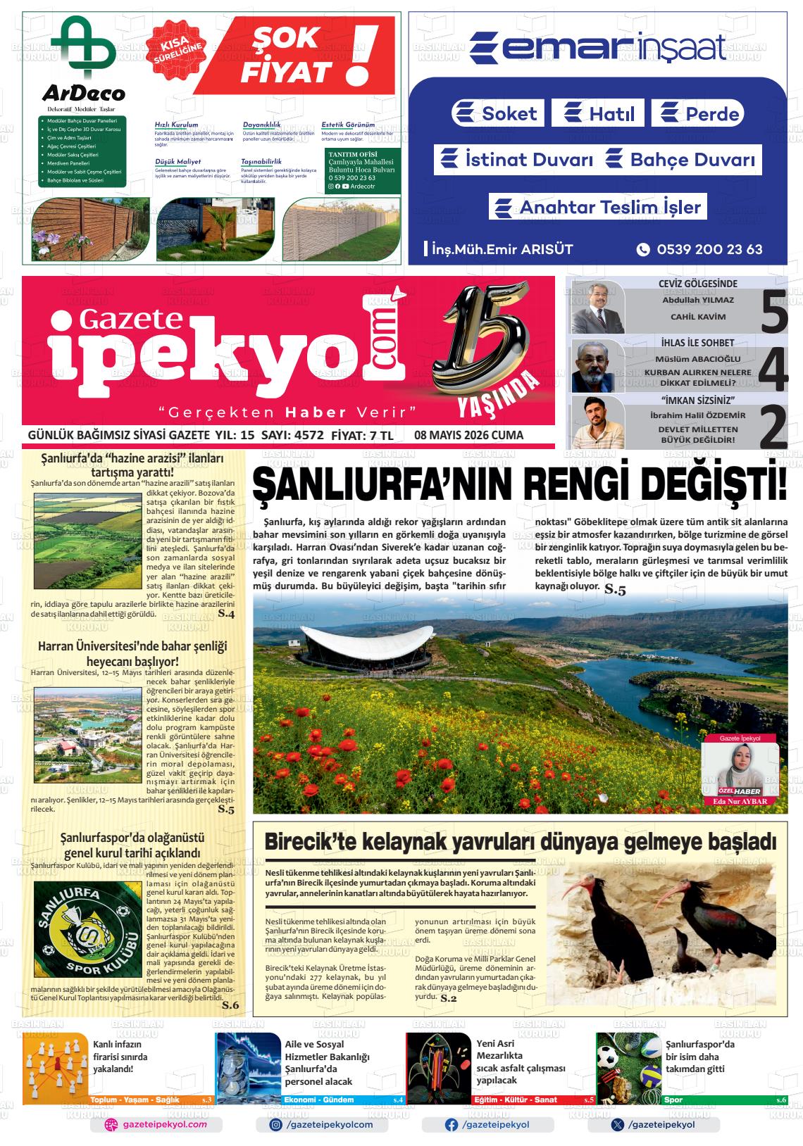 Sanliurfa Gazeteipekyol 08.05.2026