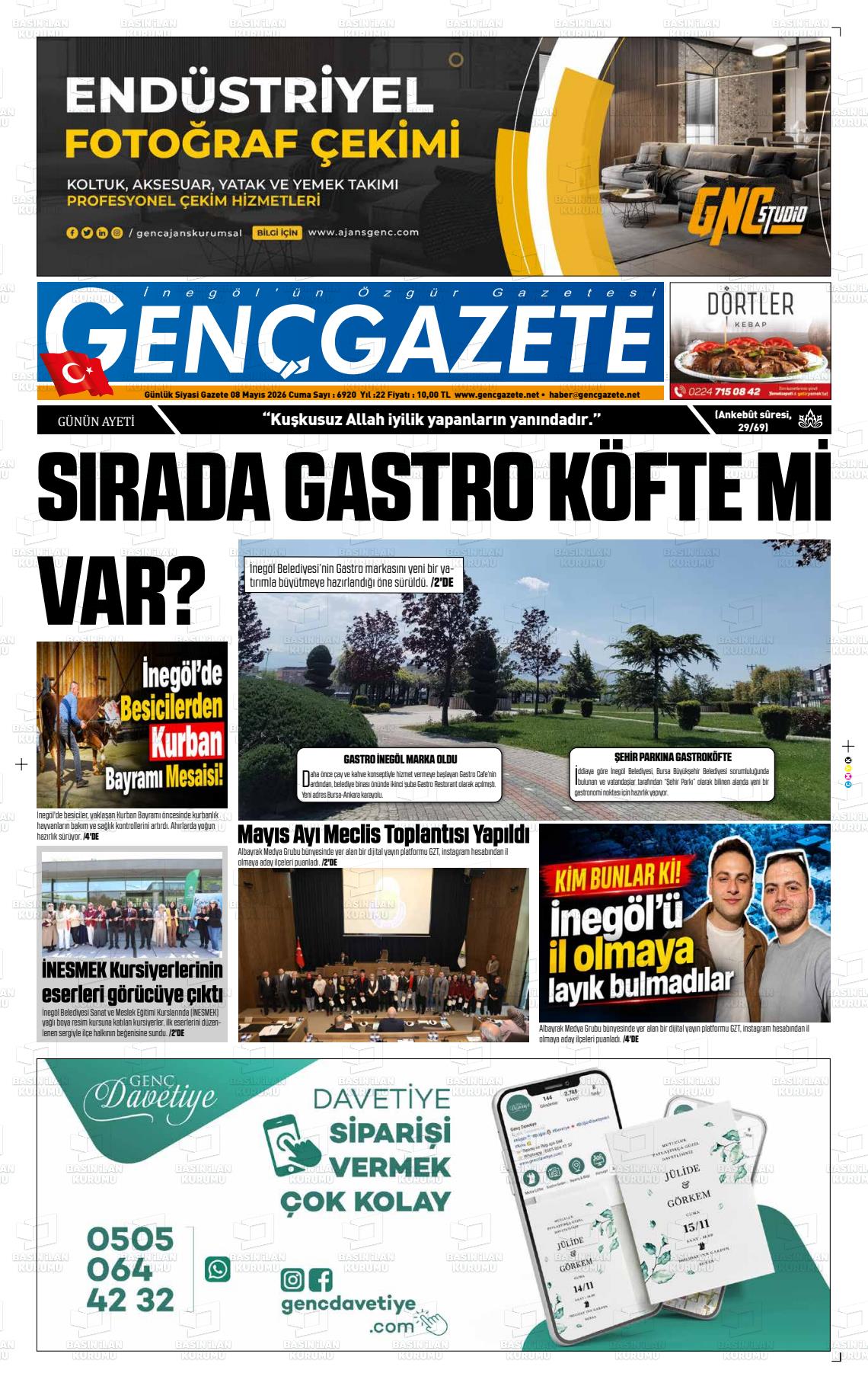 Bursa Gencgazete 08.05.2026