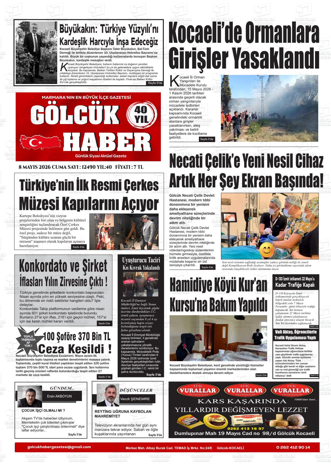 Kocaeli Golcukhaber 08.05.2026