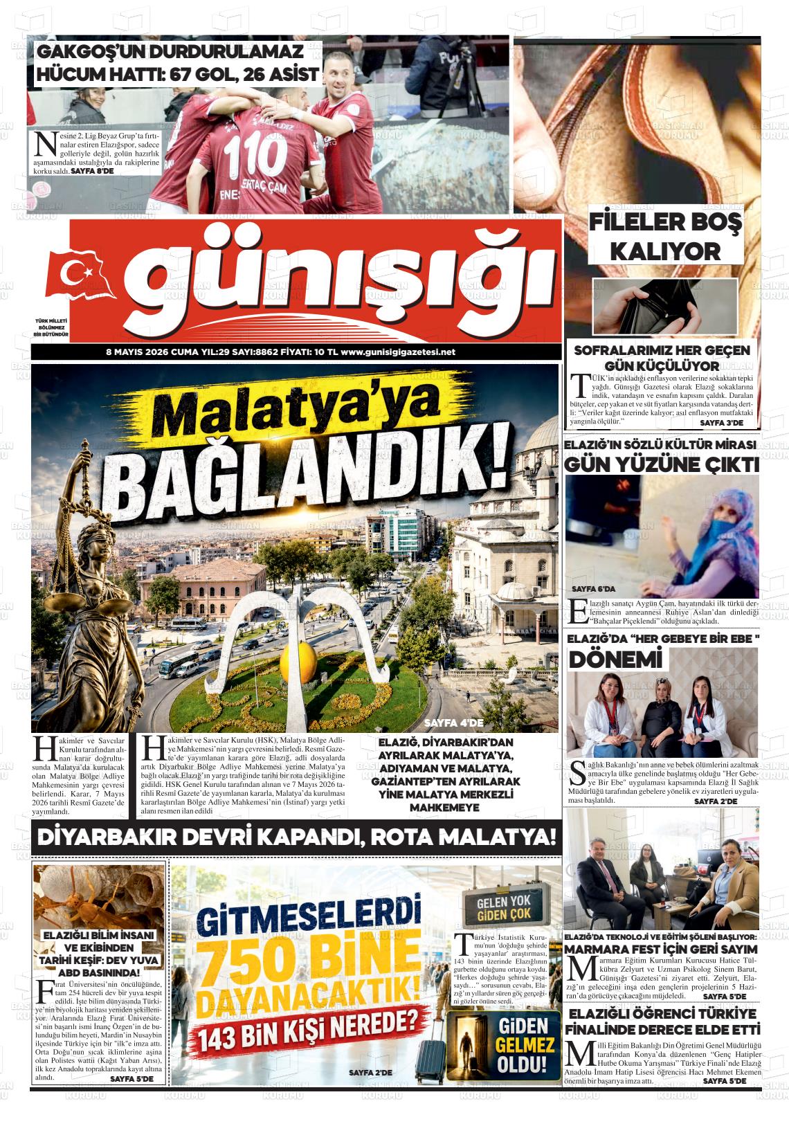 Elazig Gunisigi 08.05.2026