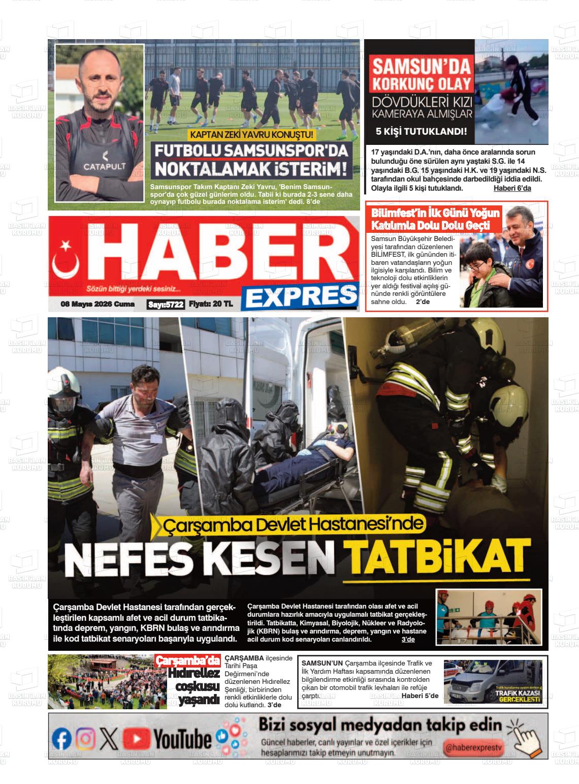 Samsun Haberexpres 08.05.2026