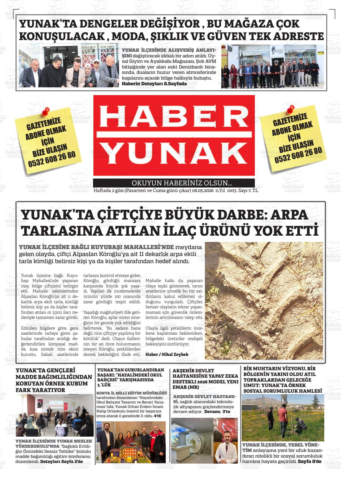 Konya Haberyunak 08.05.2026