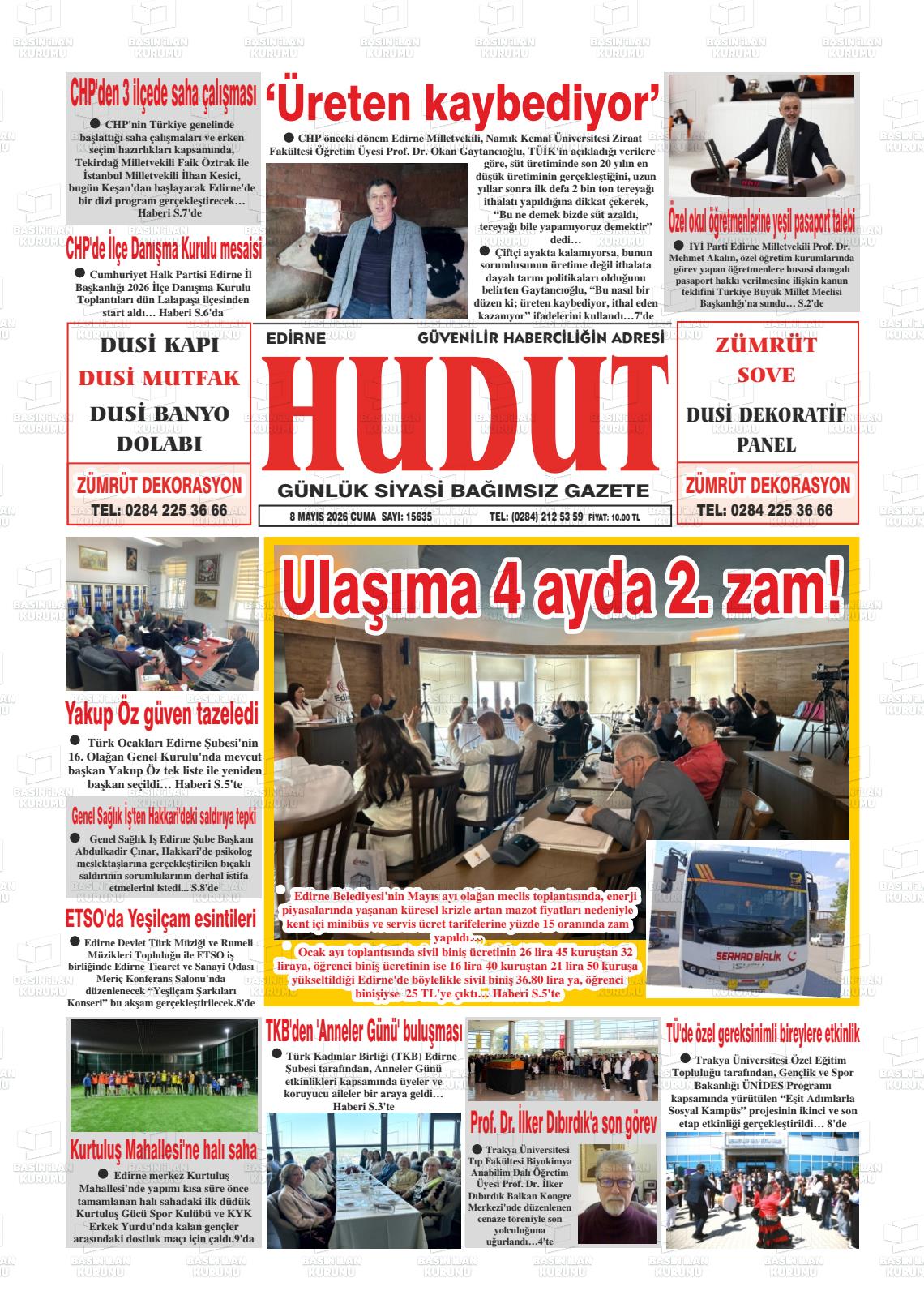 Edirne Hudut 08.05.2026