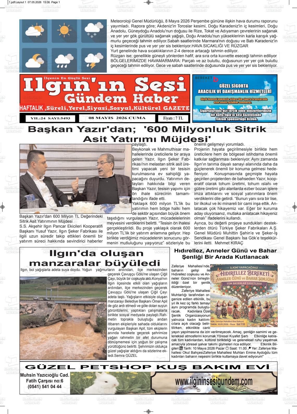 Konya Ilgininsesi 08.05.2026