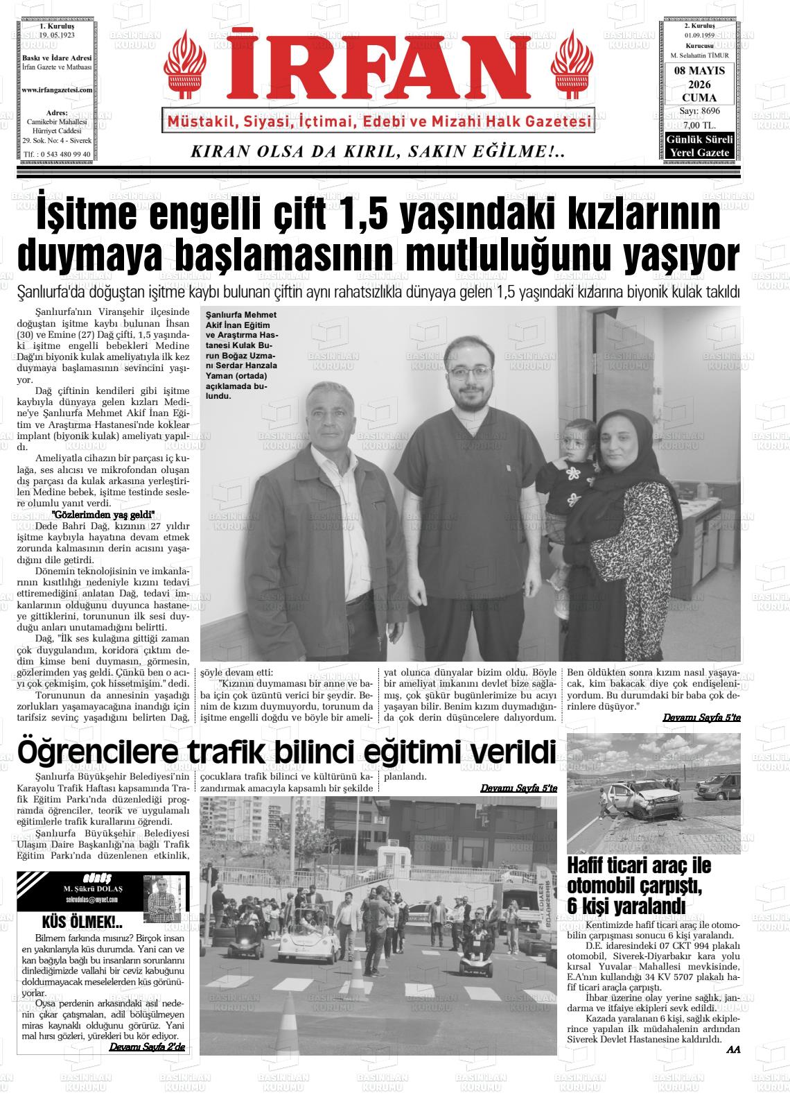 Sanliurfa Irfan 08.05.2026