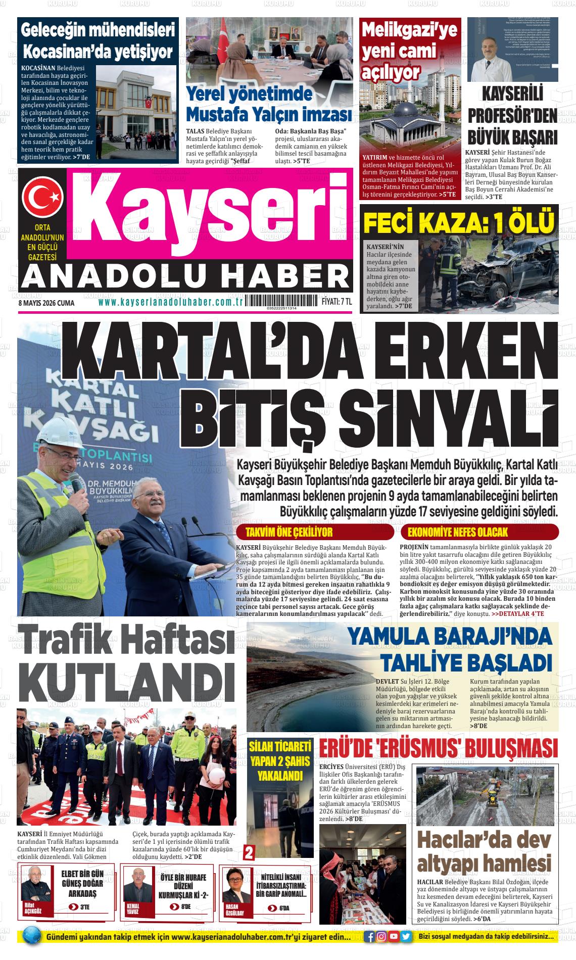 Kayseri Anadoluhaber 08.05.2026