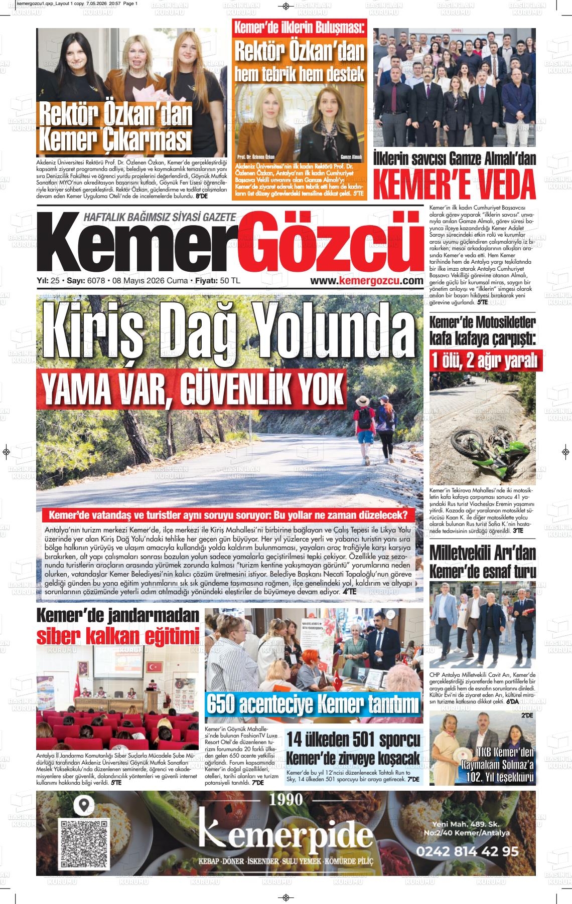 Antalya Kemergozcu 08.05.2026