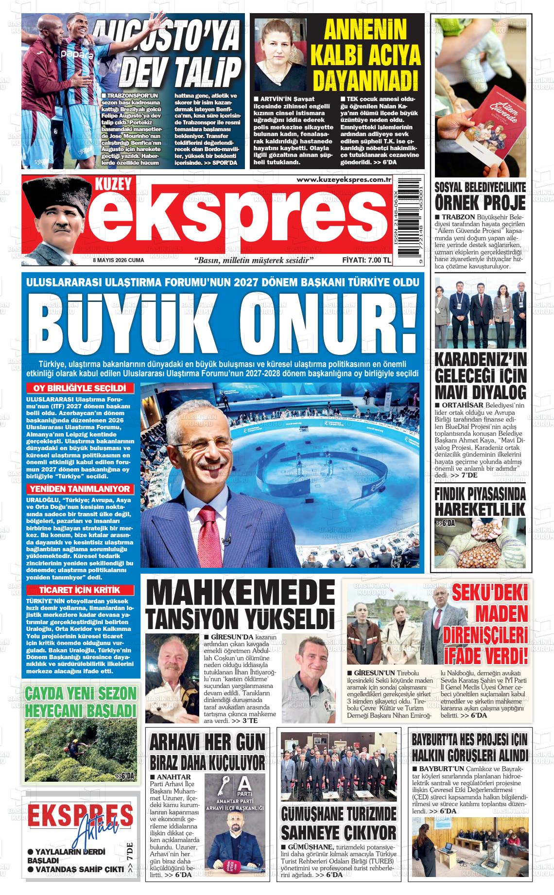 Trabzon Kuzeyekspres 08.05.2026