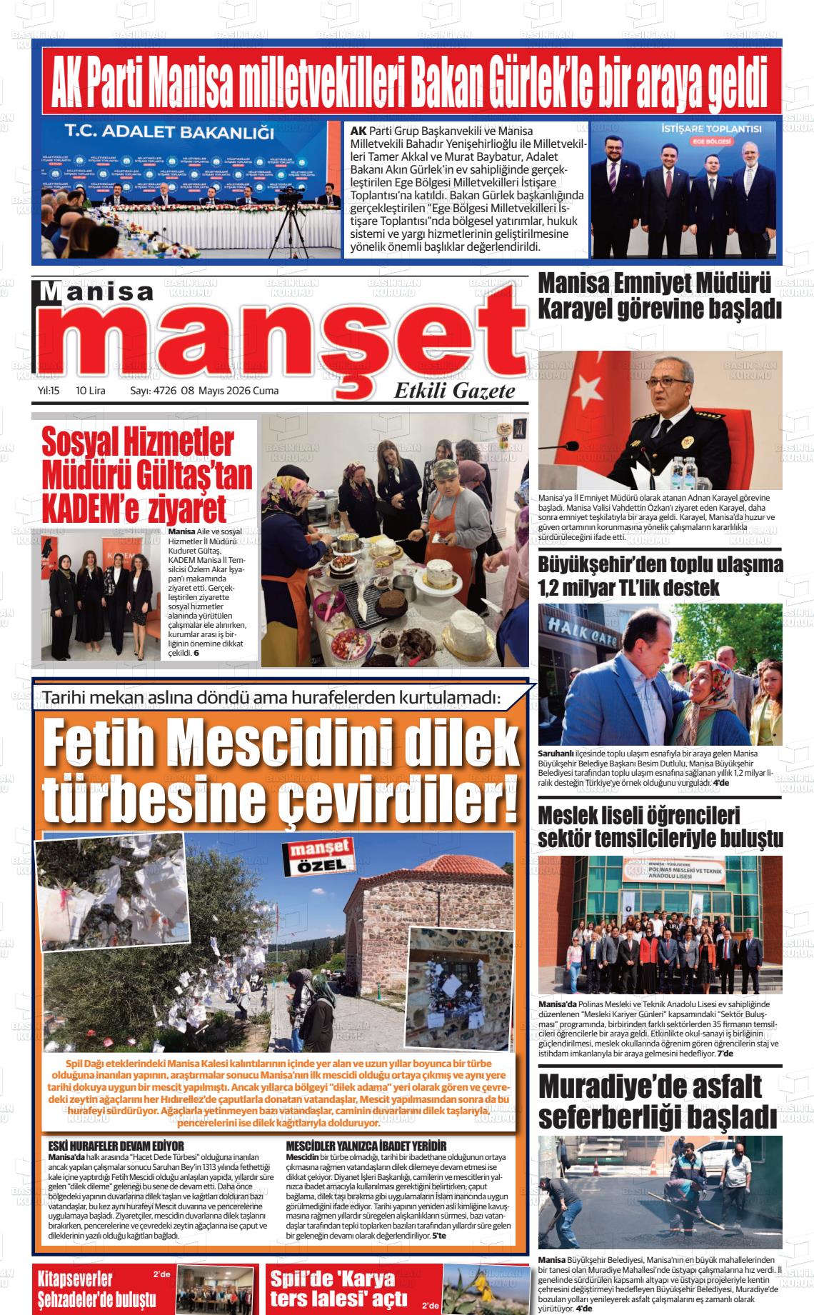 Manisa Manset 08.05.2026