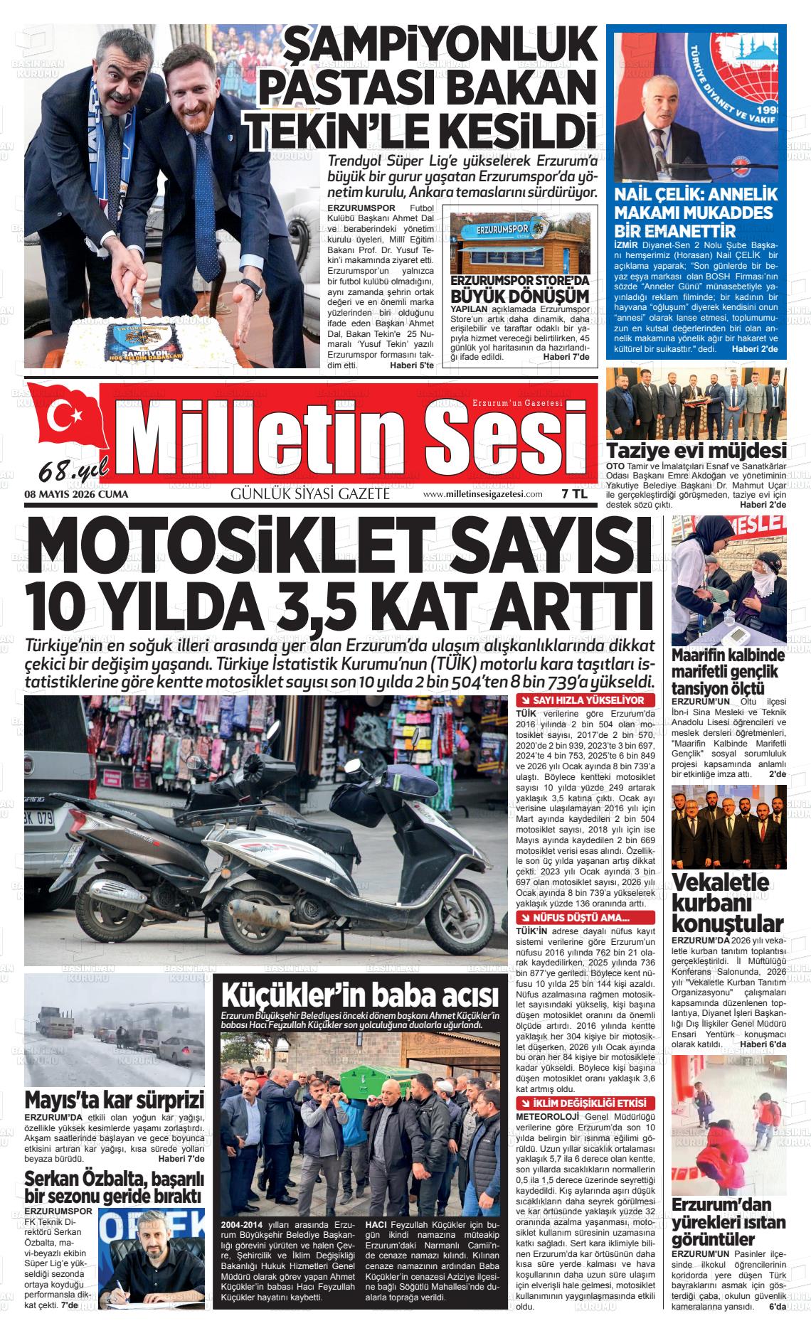 Erzurum Milletinsesi 08.05.2026