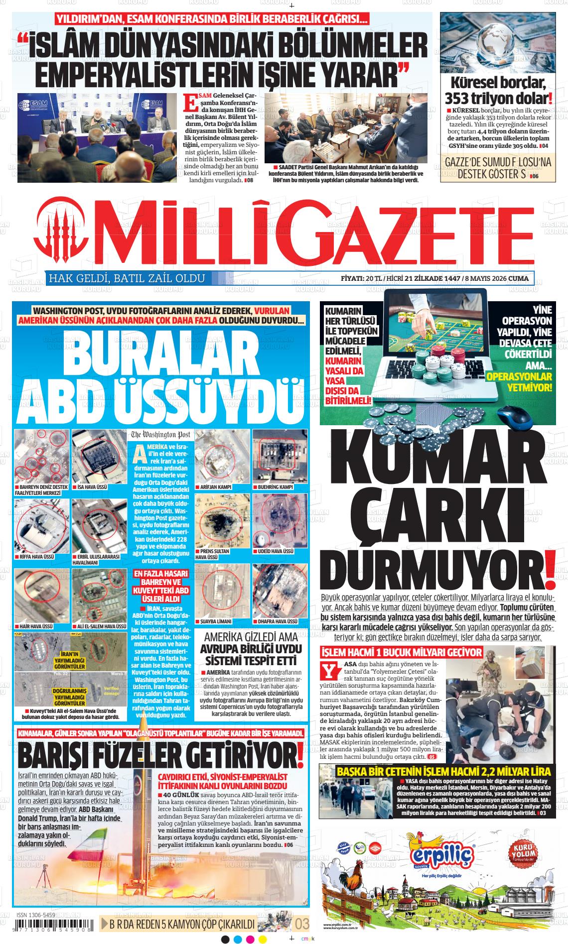 Milli Gazete Gazetesi 08.05.2026
