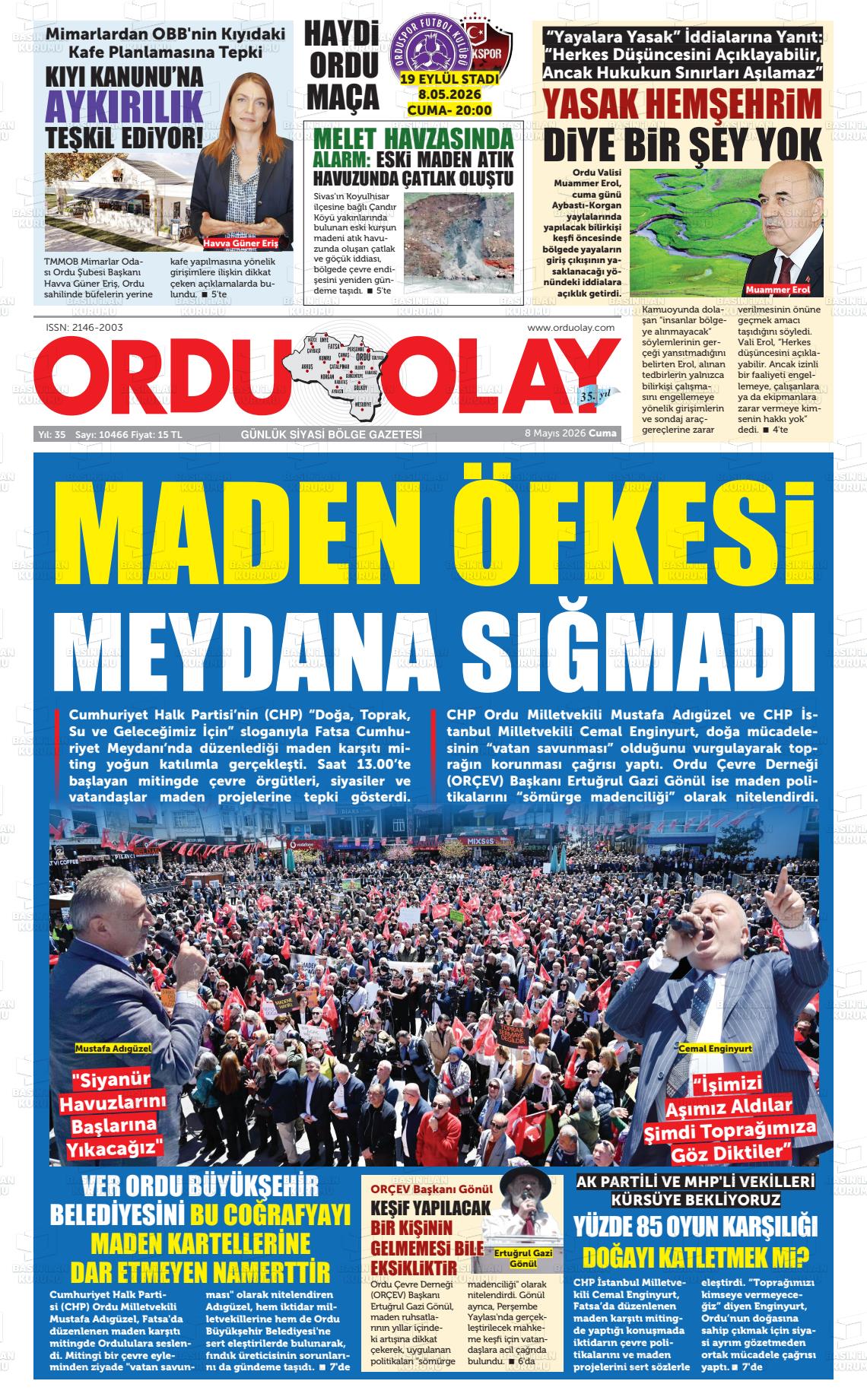 Ordu Olay 08.05.2026