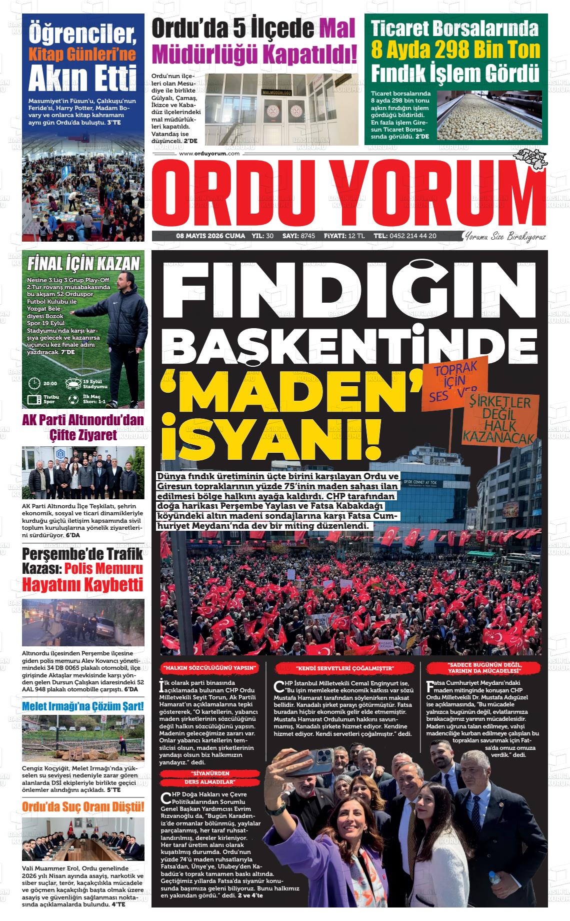 Ordu Yorum 08.05.2026