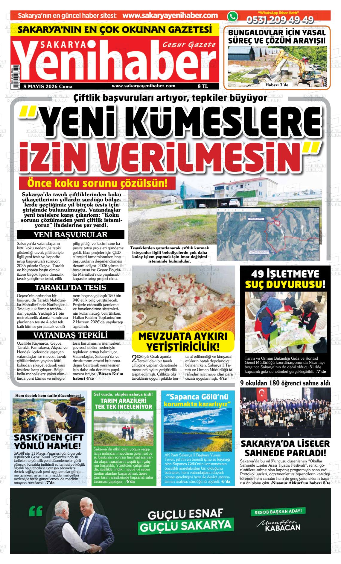 Sakarya Yenihaber 08.05.2026