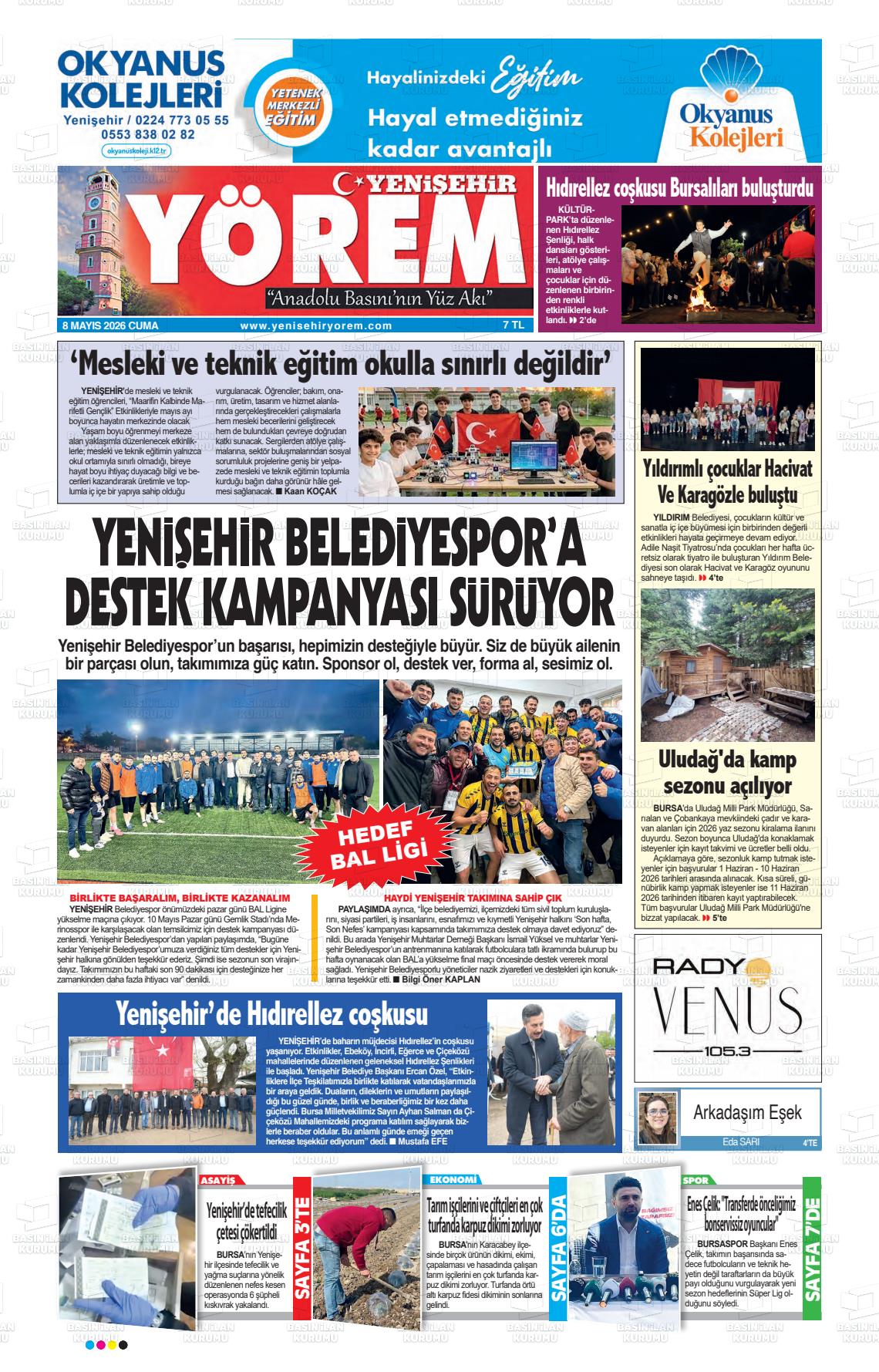 Bursa Yenisehiryorem 08.05.2026