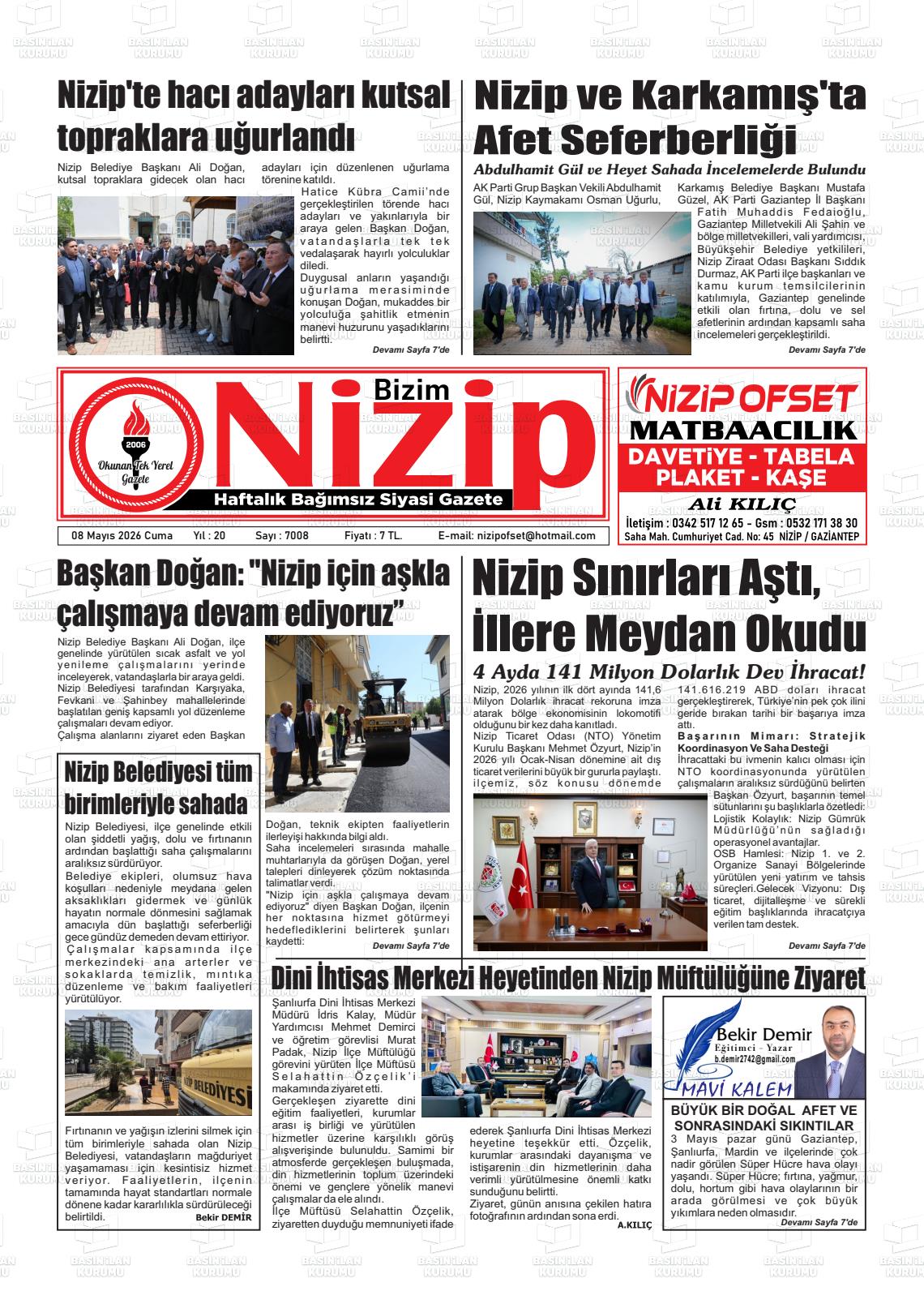 Gaziantep Yesilnizip 08.05.2026