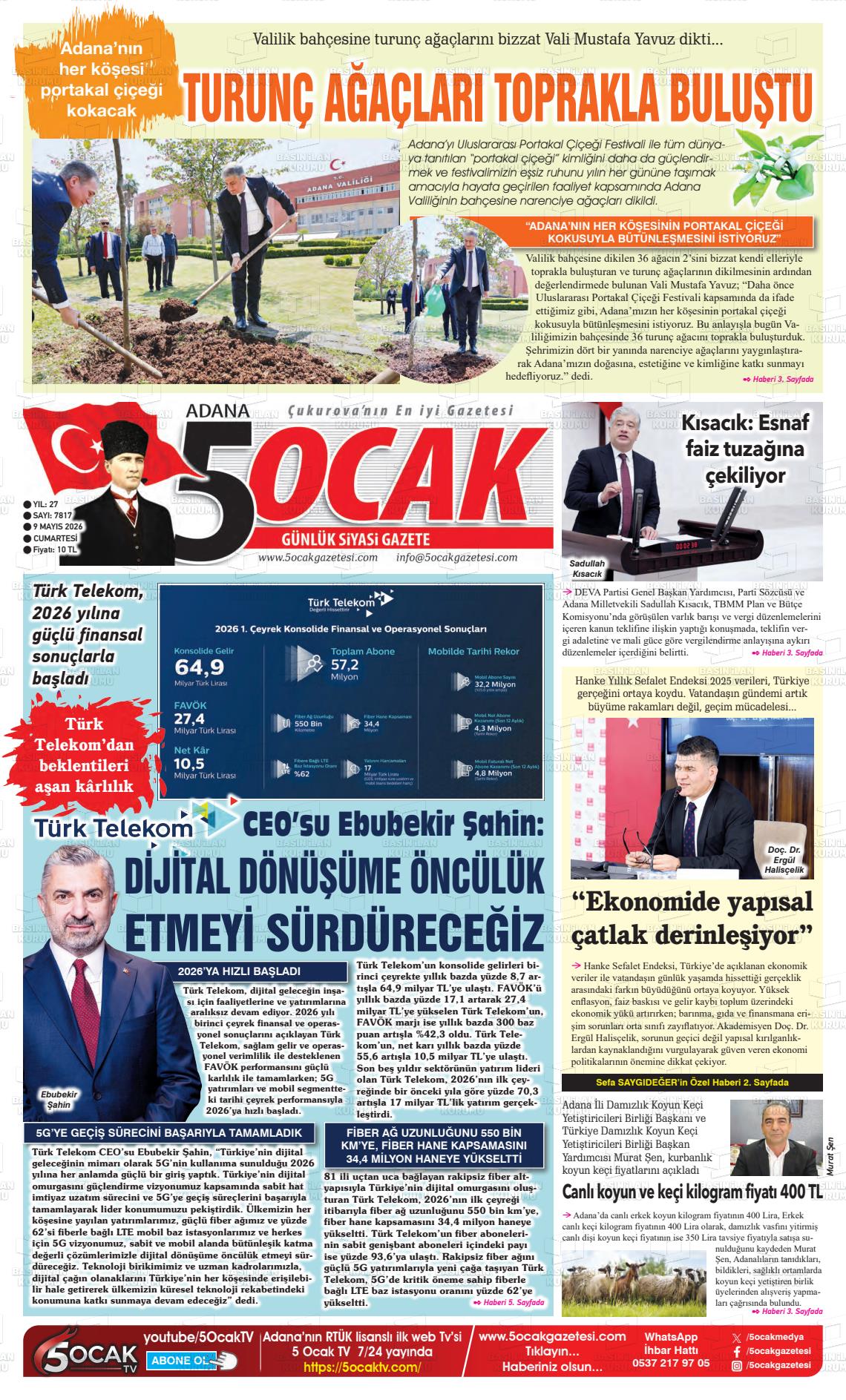 Adana 5 Ocak 09.05.2026
