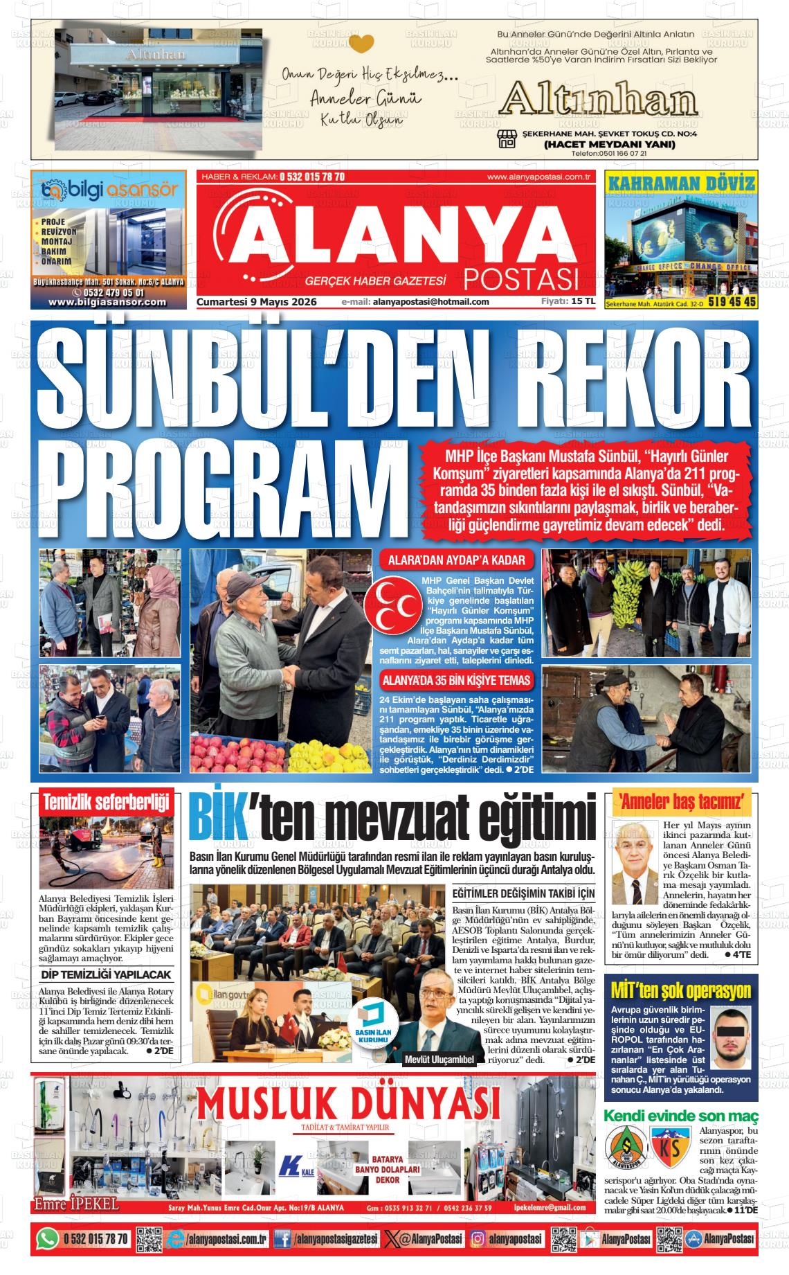Antalya Alanyapostasi 09.05.2026