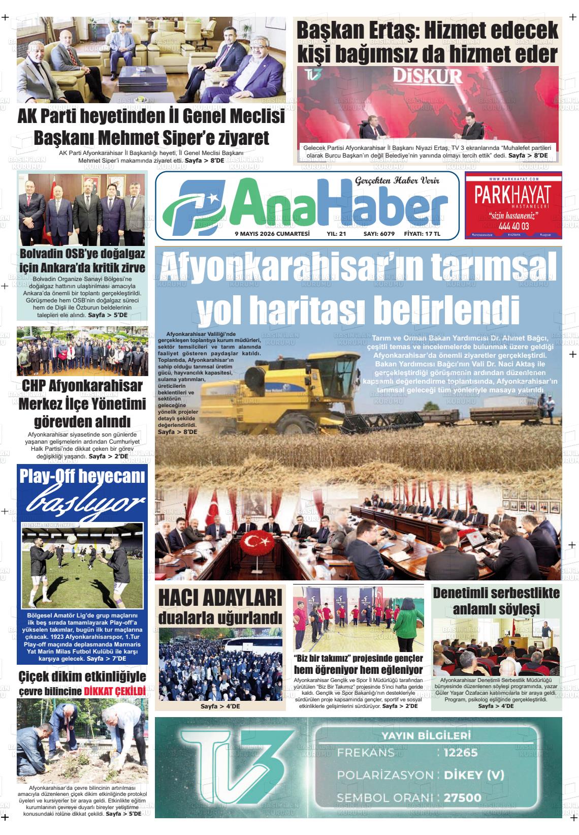 Afyonkarahisar Anahaber 09.05.2026