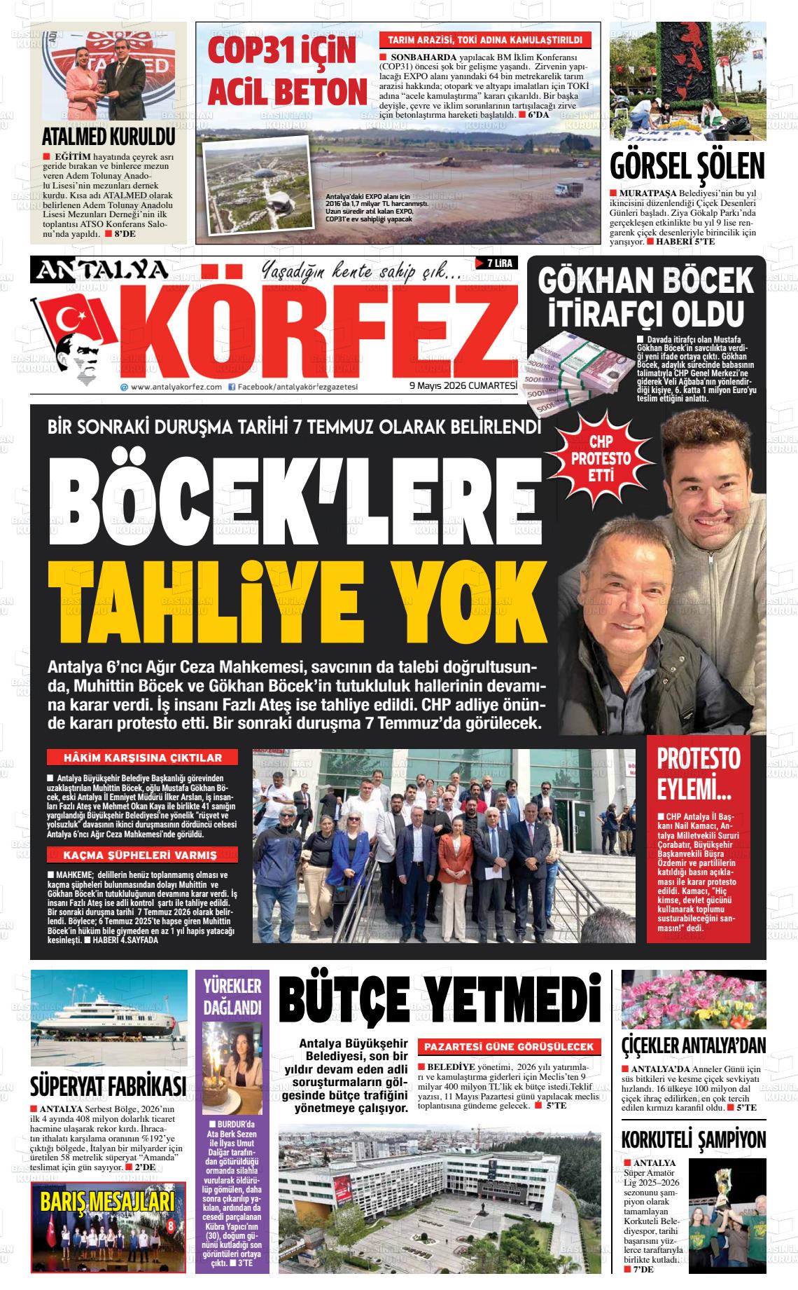 Antalya Korfez 09.05.2026