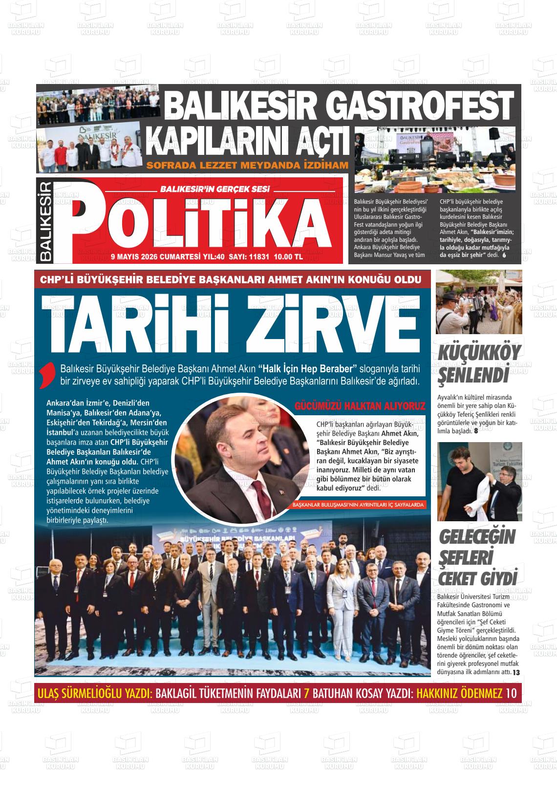 Balikesir Politika 09.05.2026
