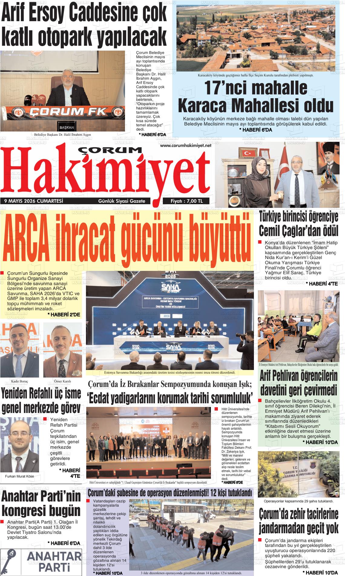 Corum Hakimiyet 09.05.2026