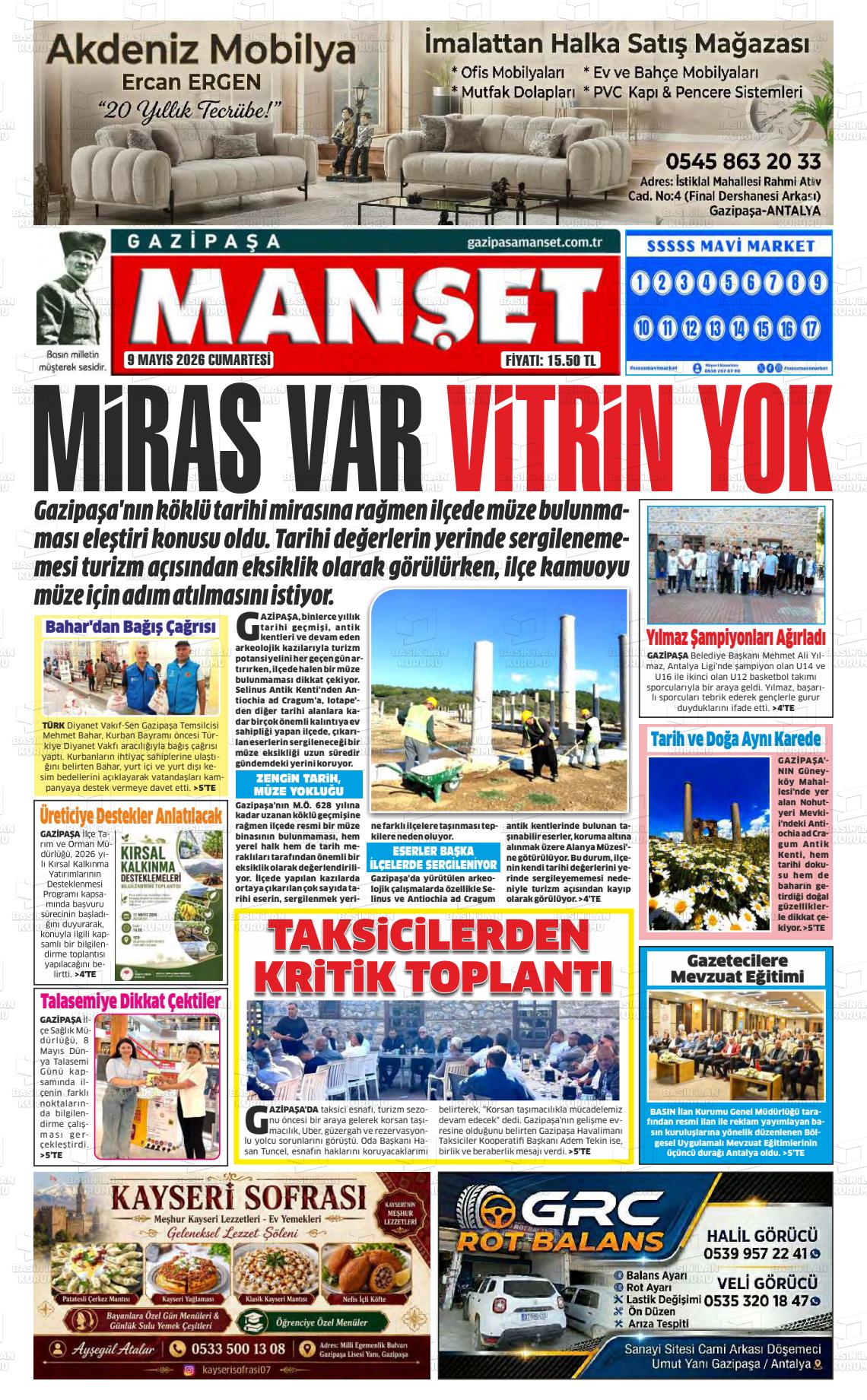 Antalya Gazipasamanset 09.05.2026