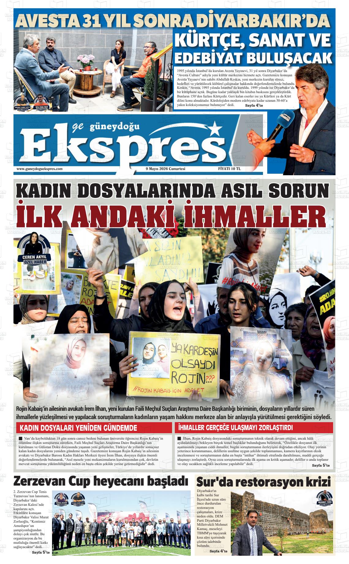 Diyarbakir Geguneydoguekspres 09.05.2026