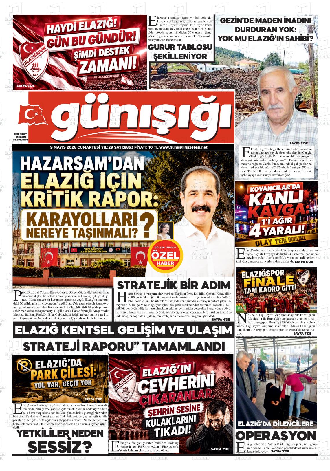 Elazig Gunisigi 09.05.2026