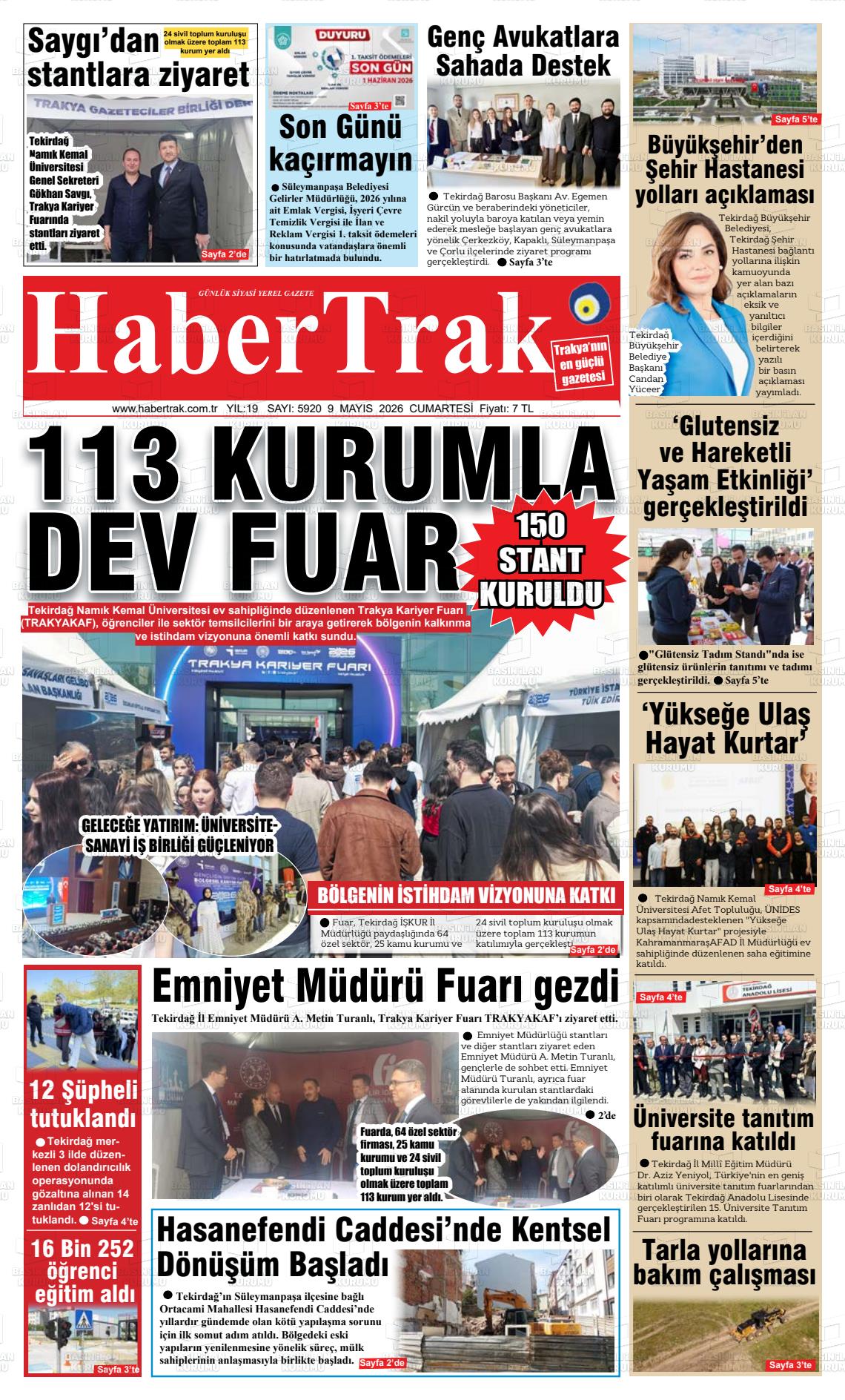 Tekirdag Habertrak 09.05.2026