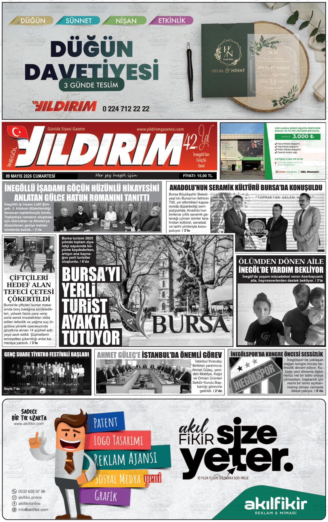 Bursa Inegolyildirim 09.05.2026