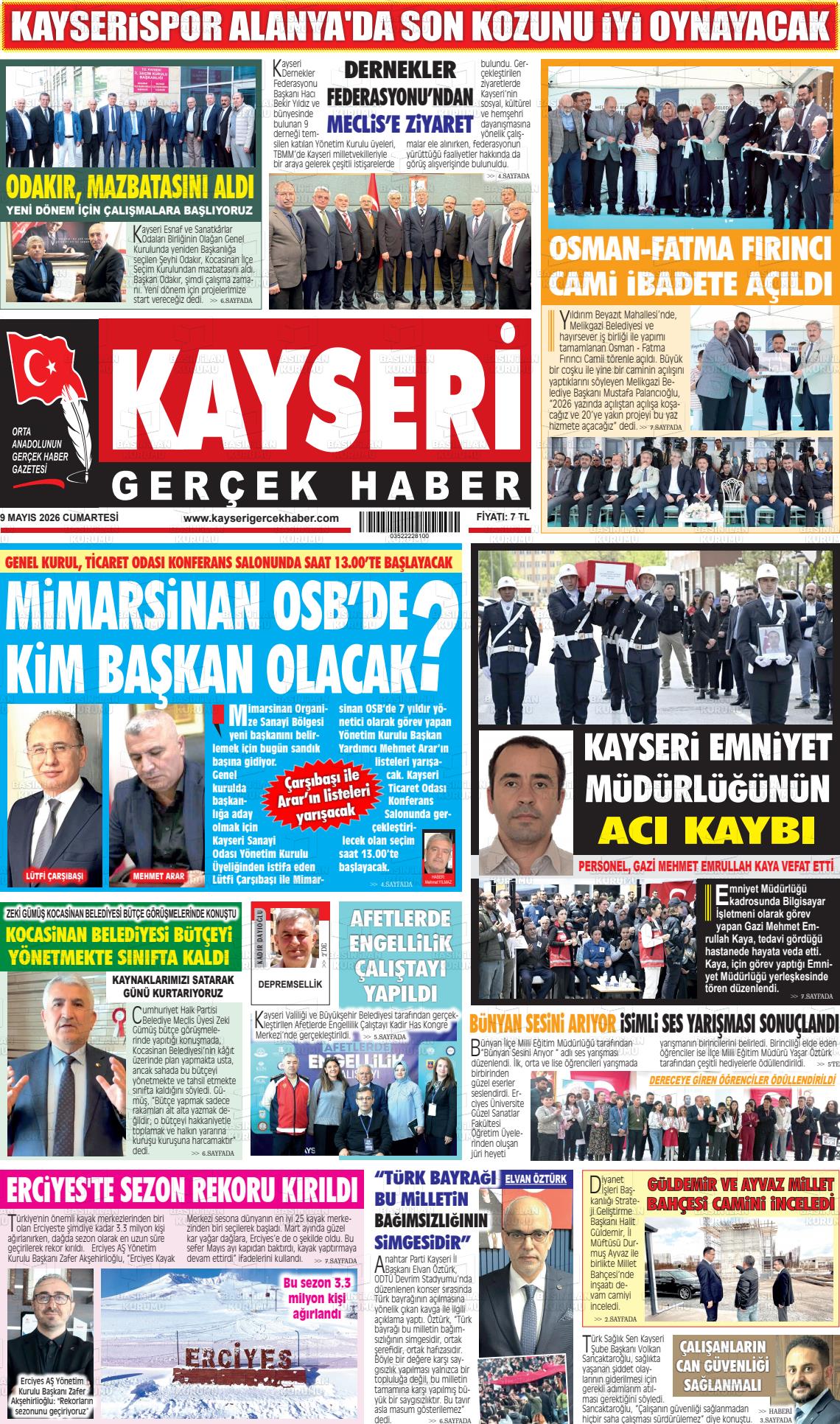 Kayseri Starhaber 09.05.2026