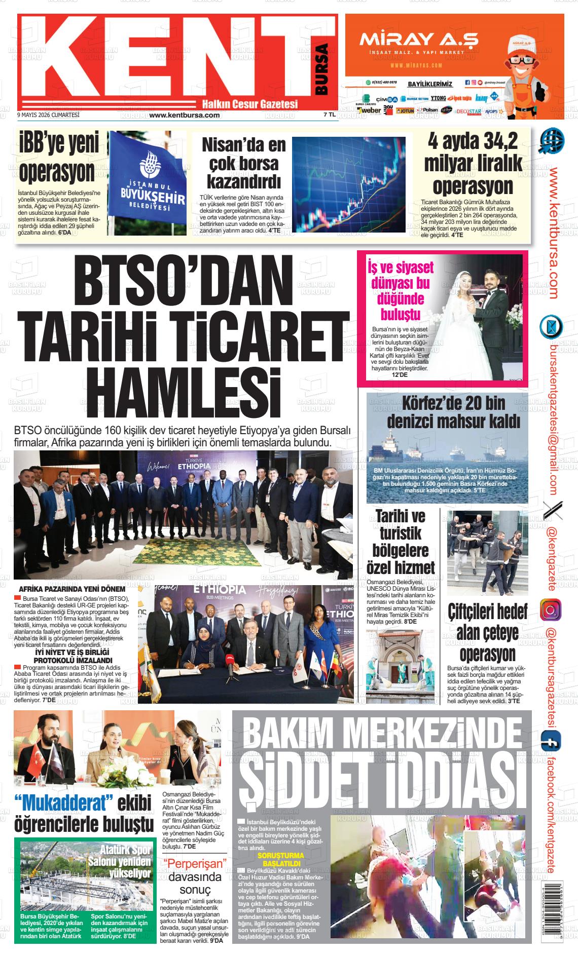 Bursa Kent 09.05.2026