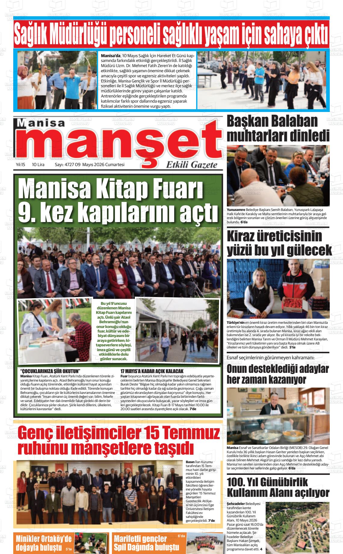 Manisa Manset 09.05.2026