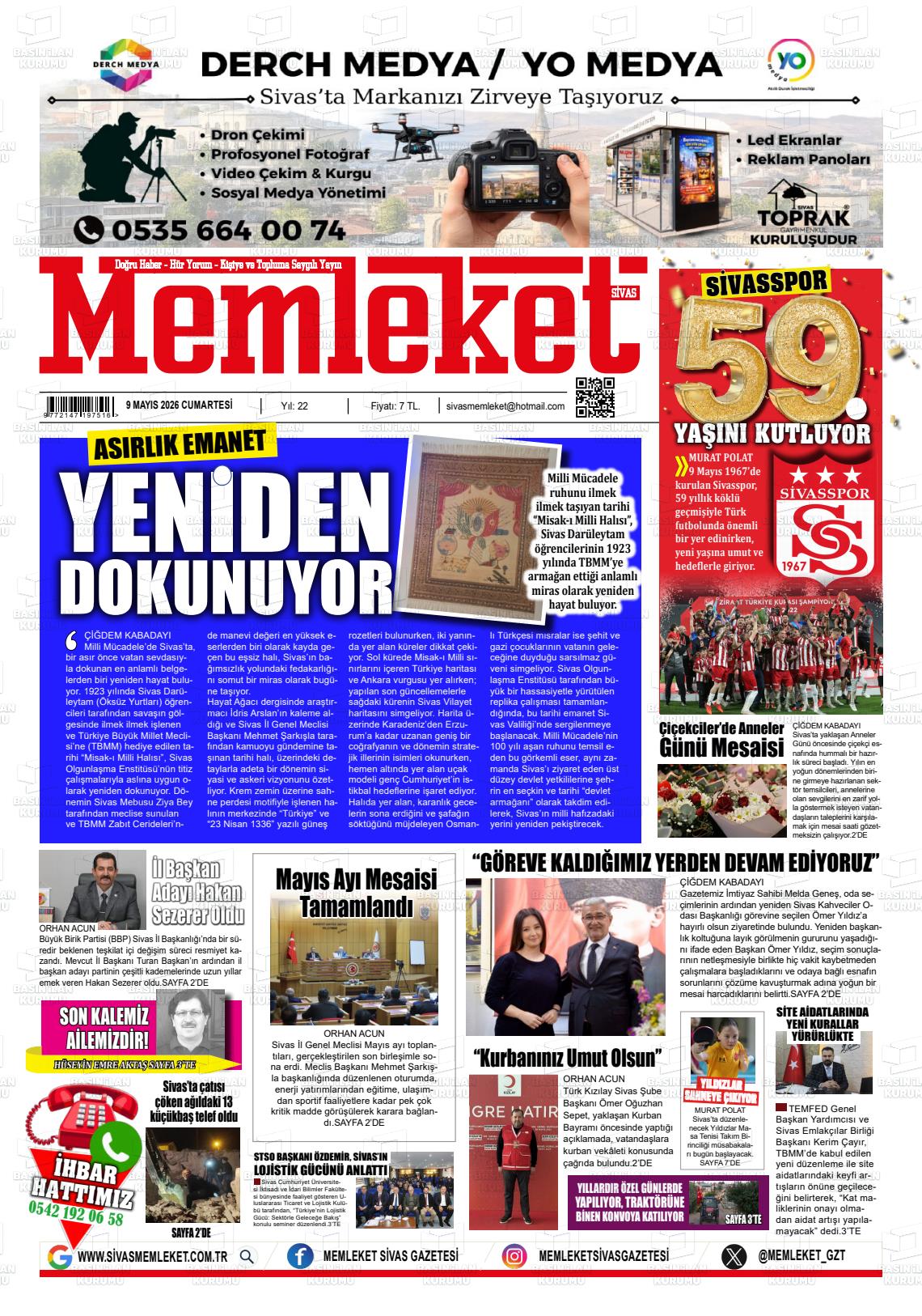 Sivas Memleket 09.05.2026