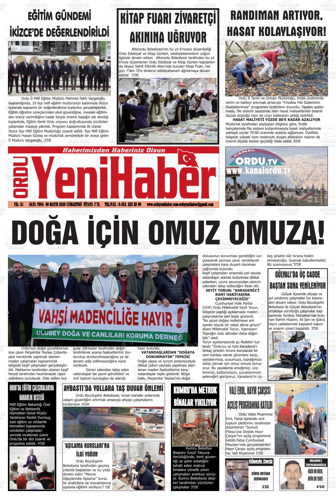 Ordu Yenihaber 09.05.2026