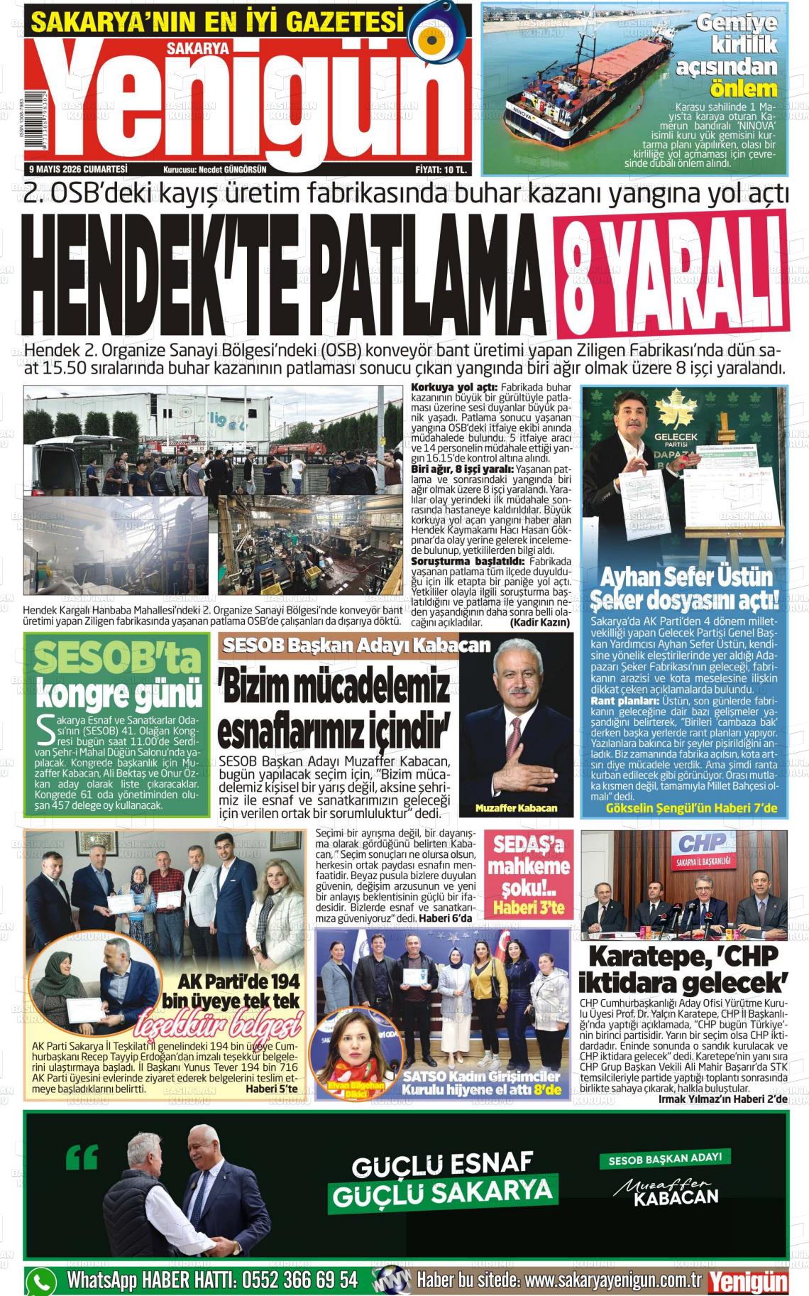 Sakarya Yenigun 09.05.2026