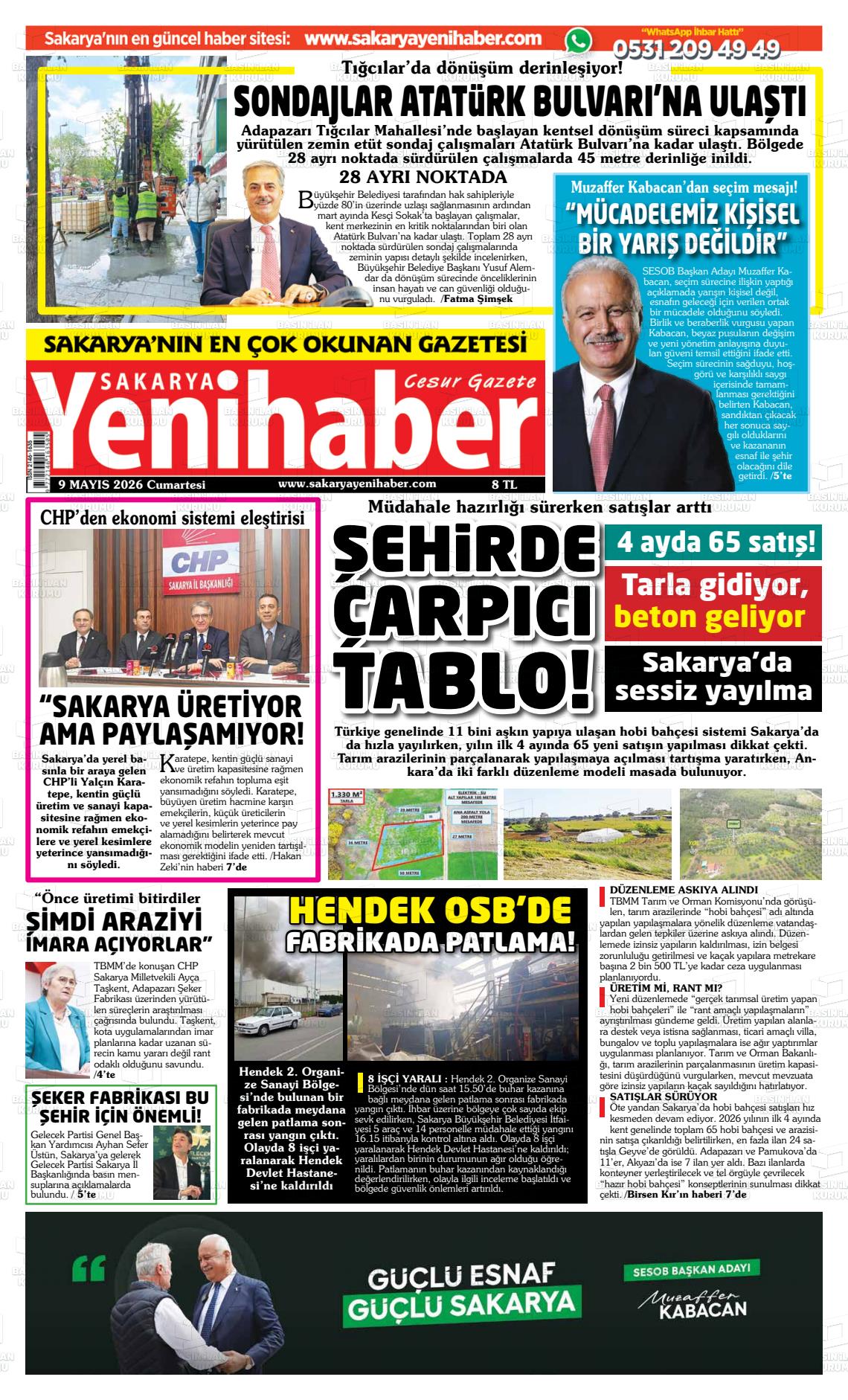 Sakarya Yenihaber 09.05.2026