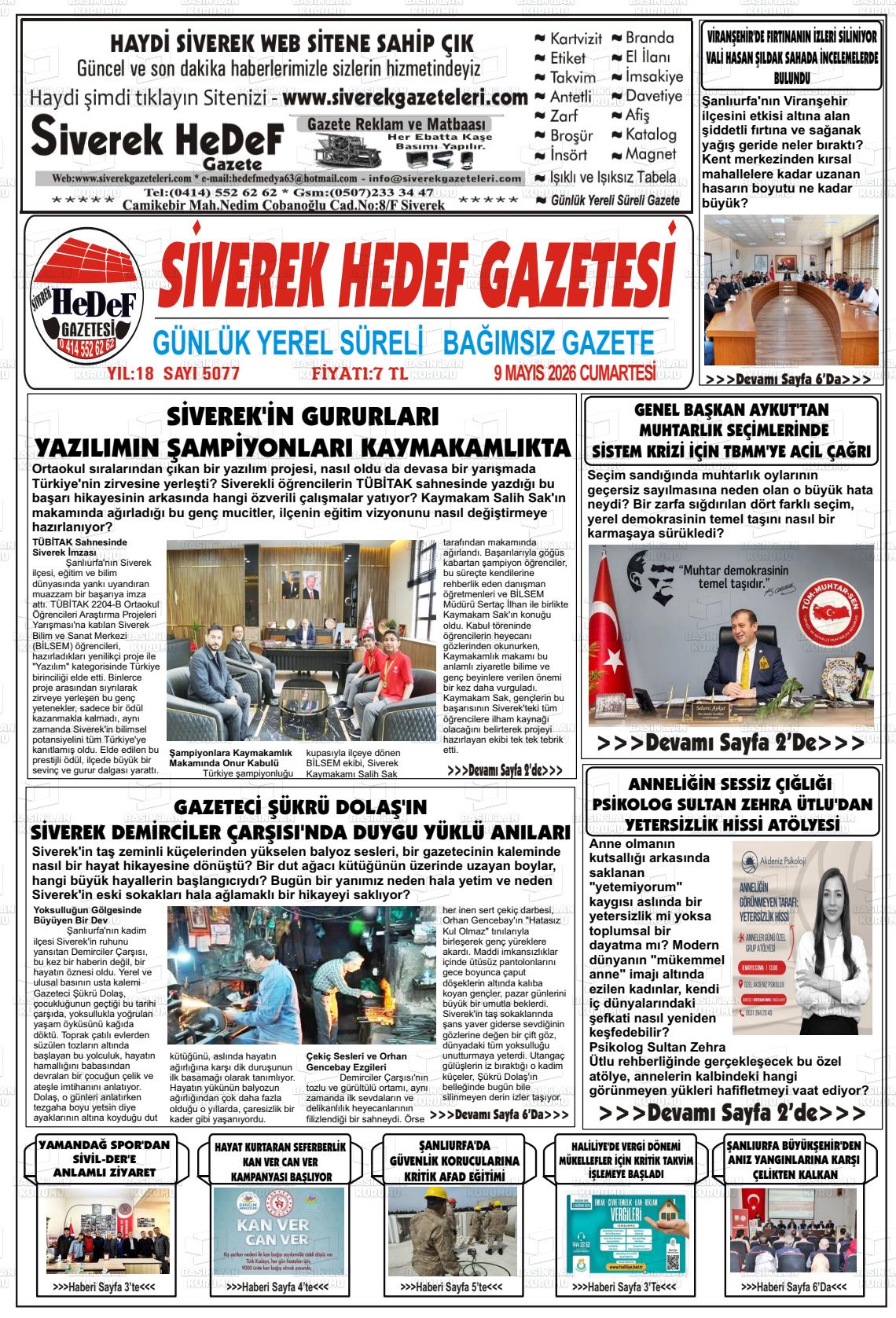 Sanliurfa Siverekhedef 09.05.2026