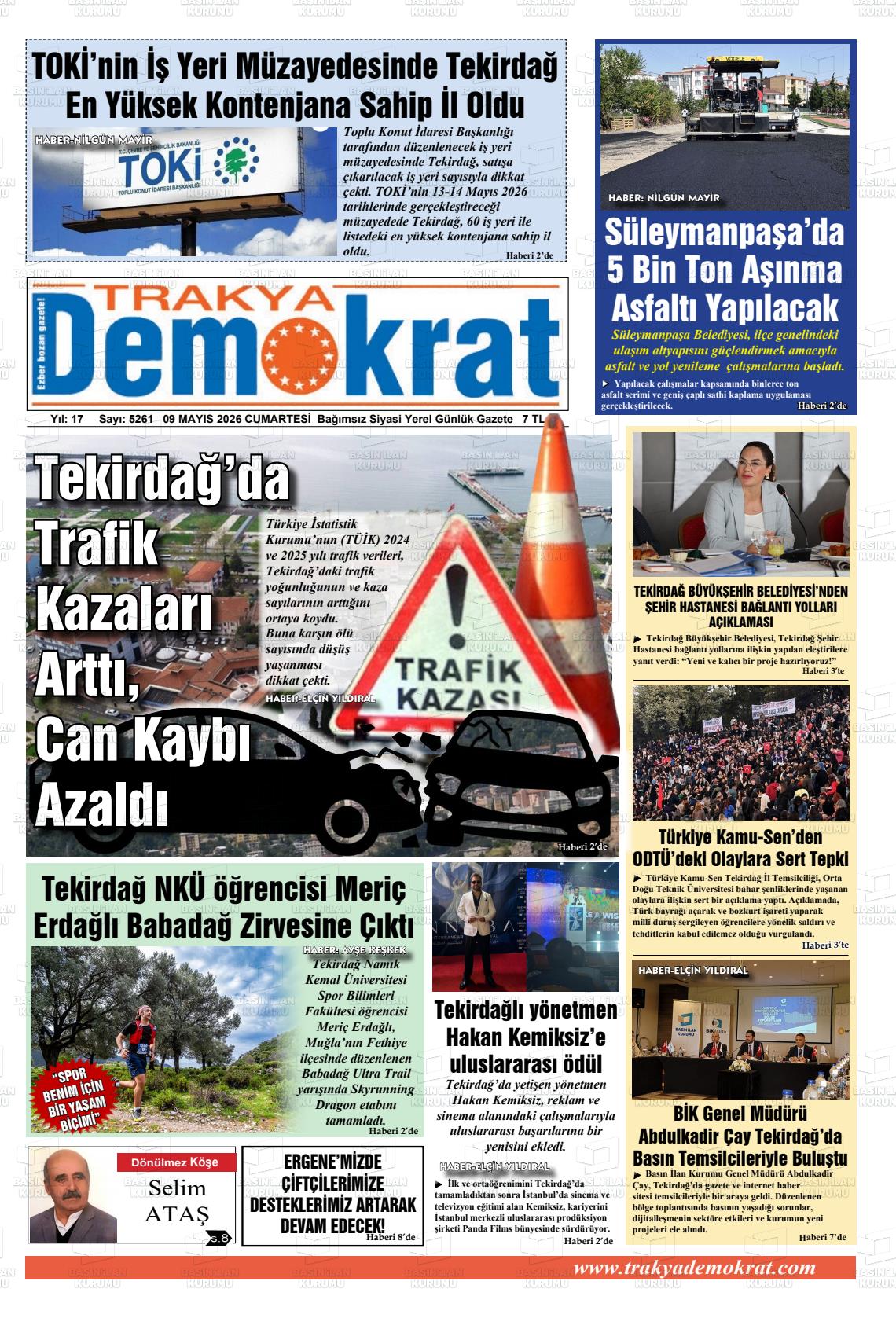 Tekirdag Trakyademokrat 09.05.2026
