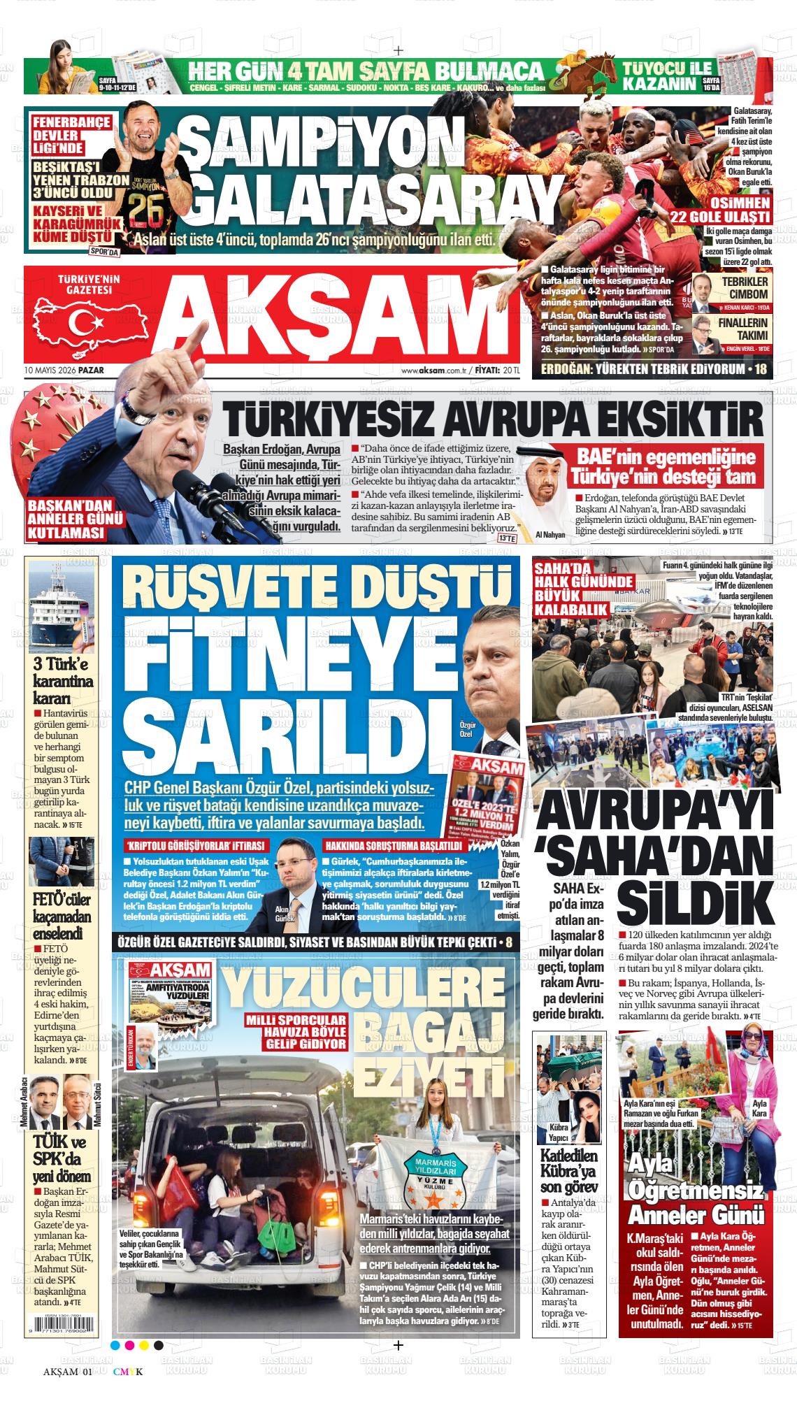 Akşam Gazetesi 10.05.2026