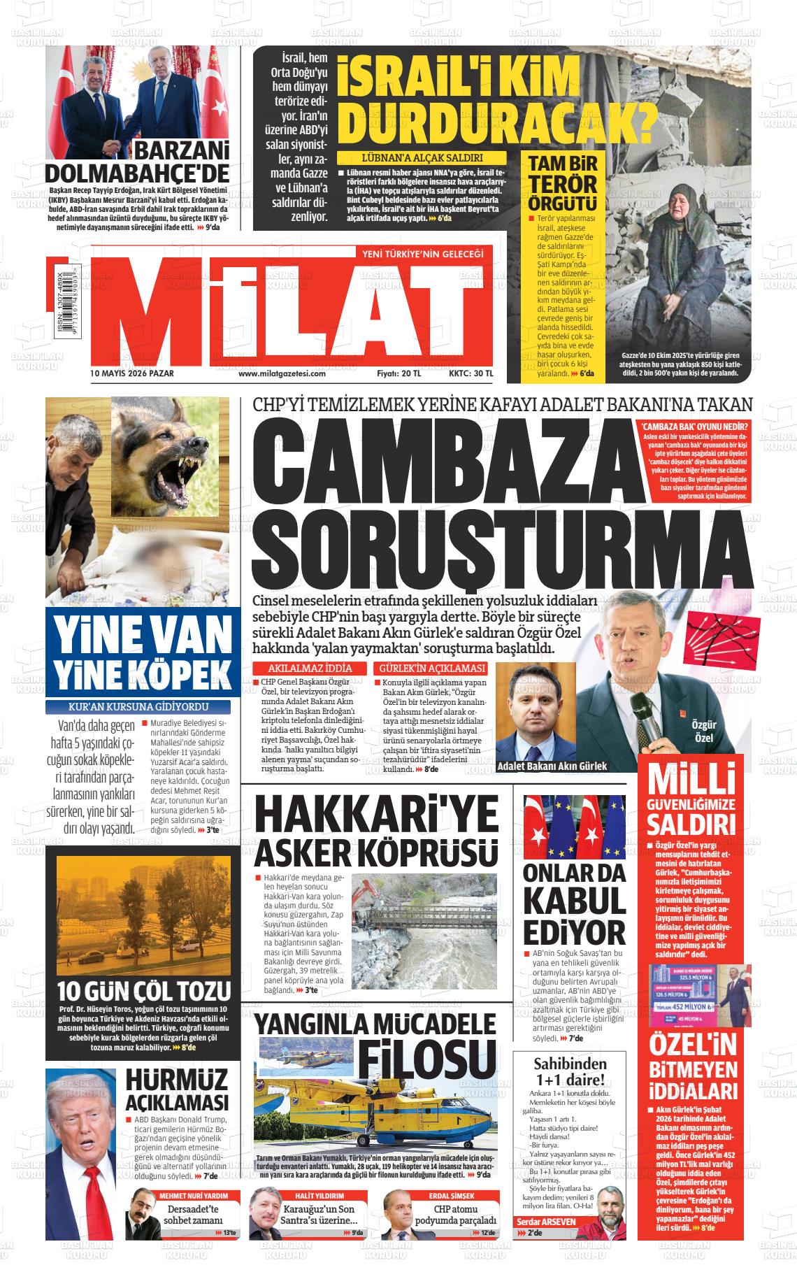 Milat Gazetesi 10.05.2026