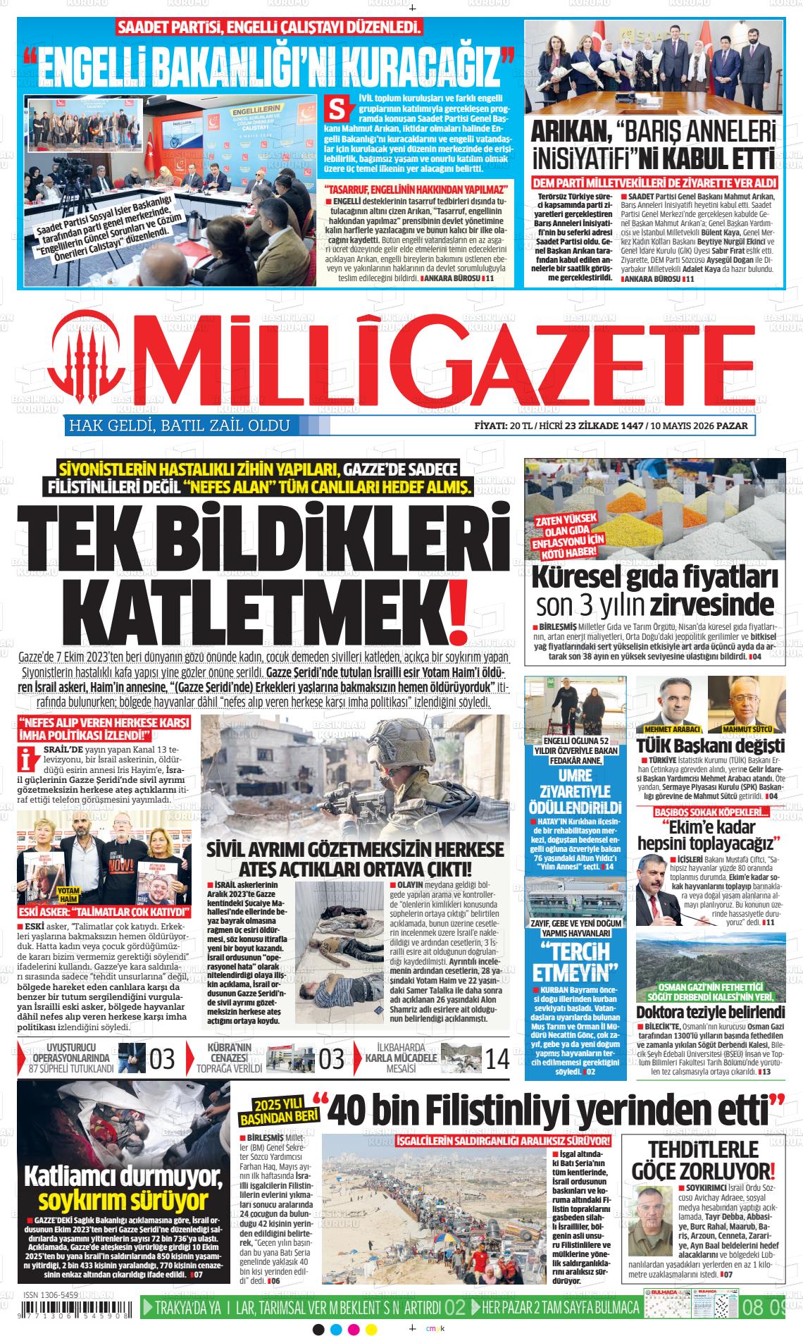 Milli Gazete Gazetesi 10.05.2026