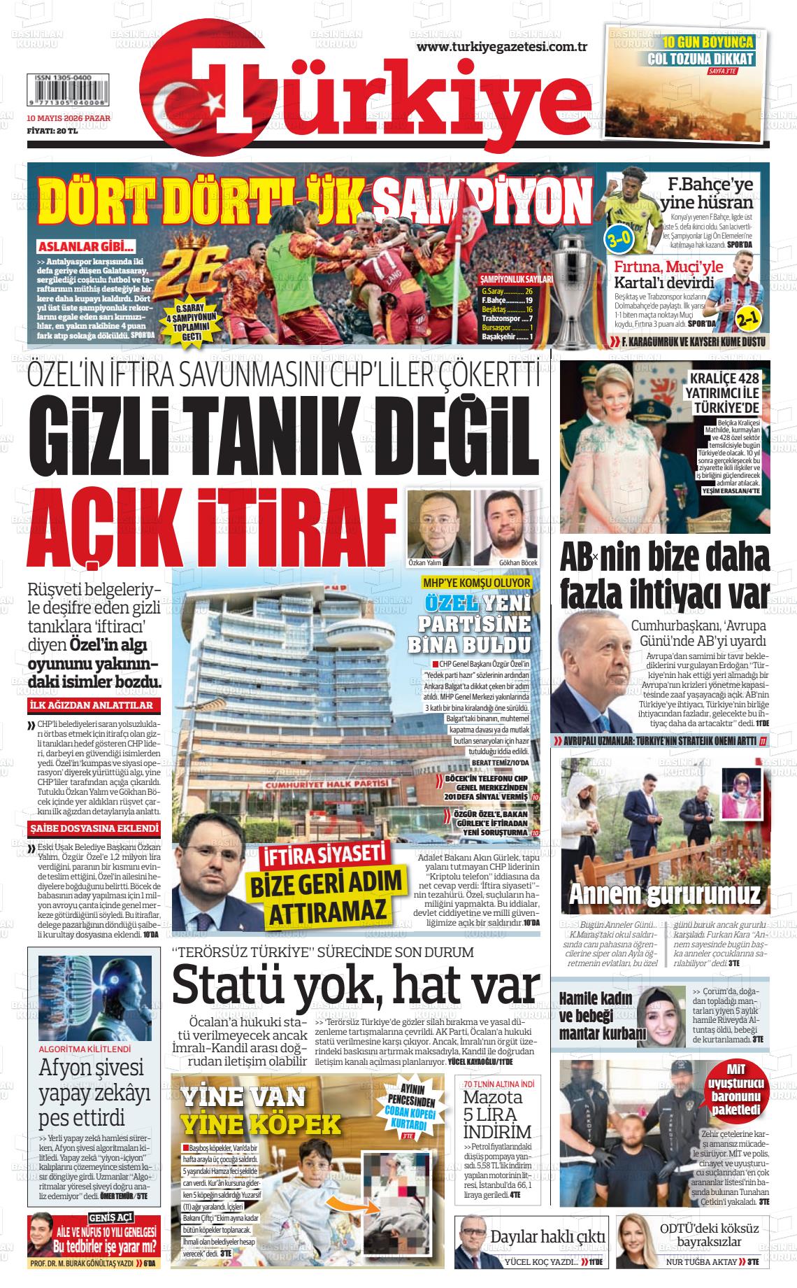 Türkiye Gazetesi 10.05.2026