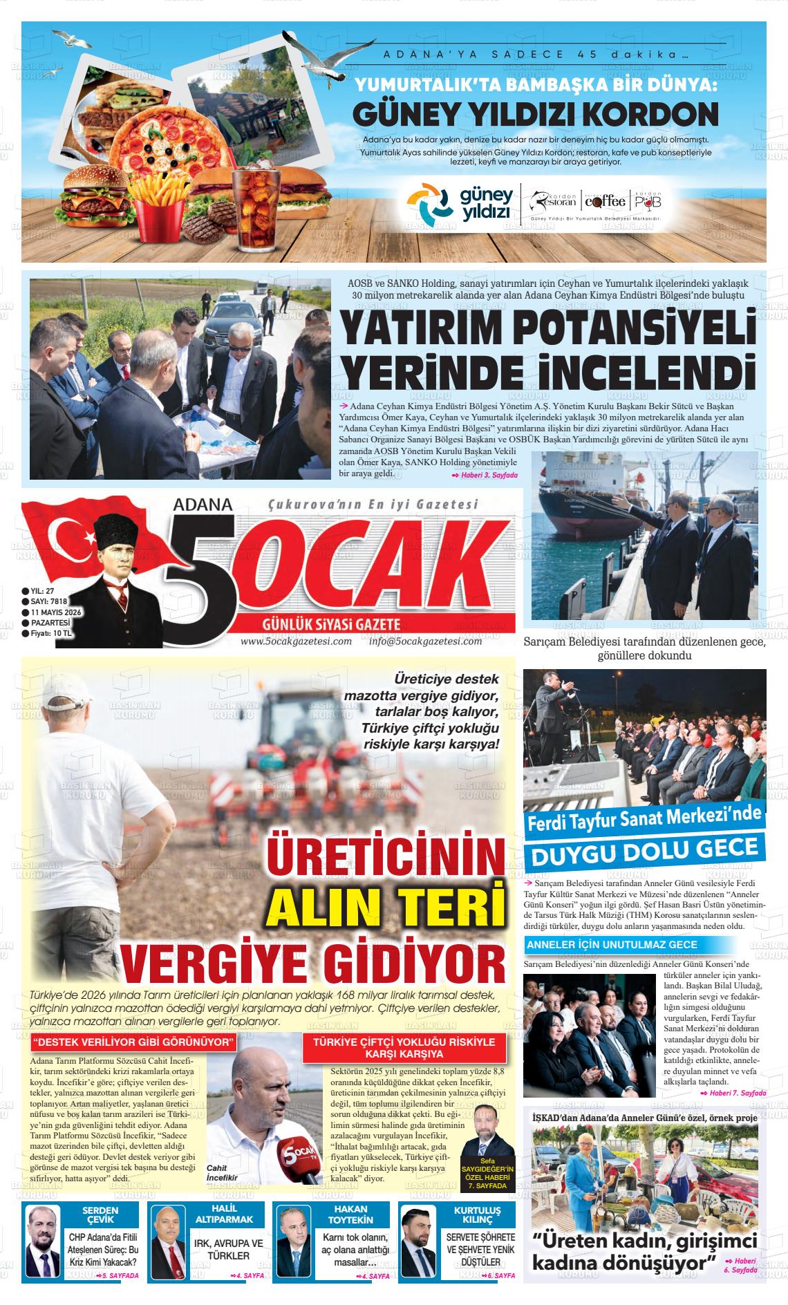 Adana 5 Ocak 11.05.2026