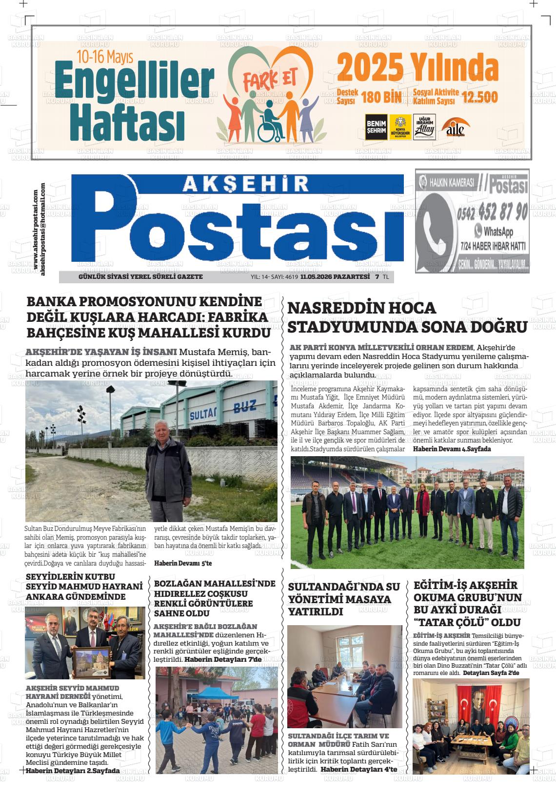 Konya Aksehirpostasi 11.05.2026