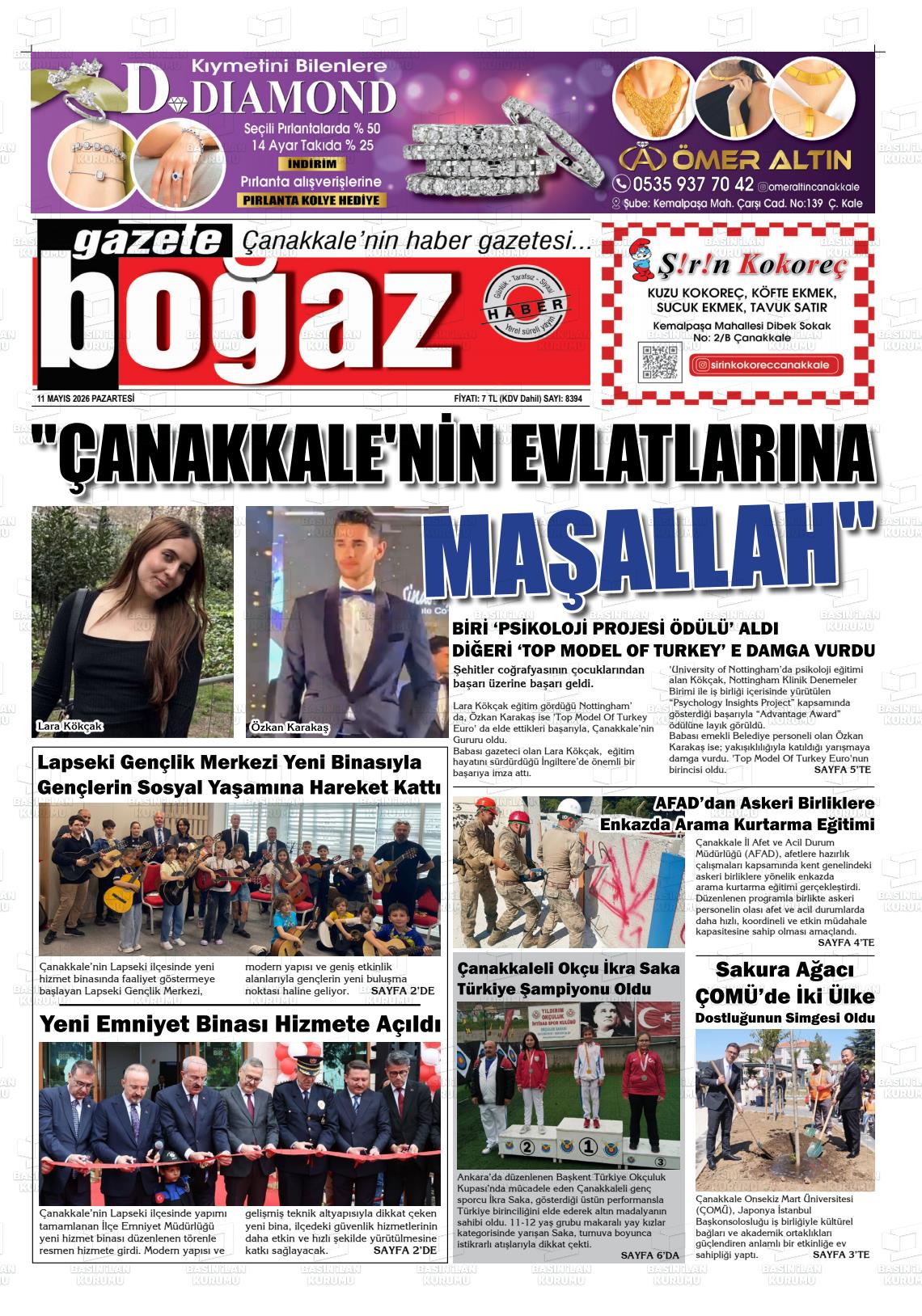 Canakkale Bogaz 11.05.2026